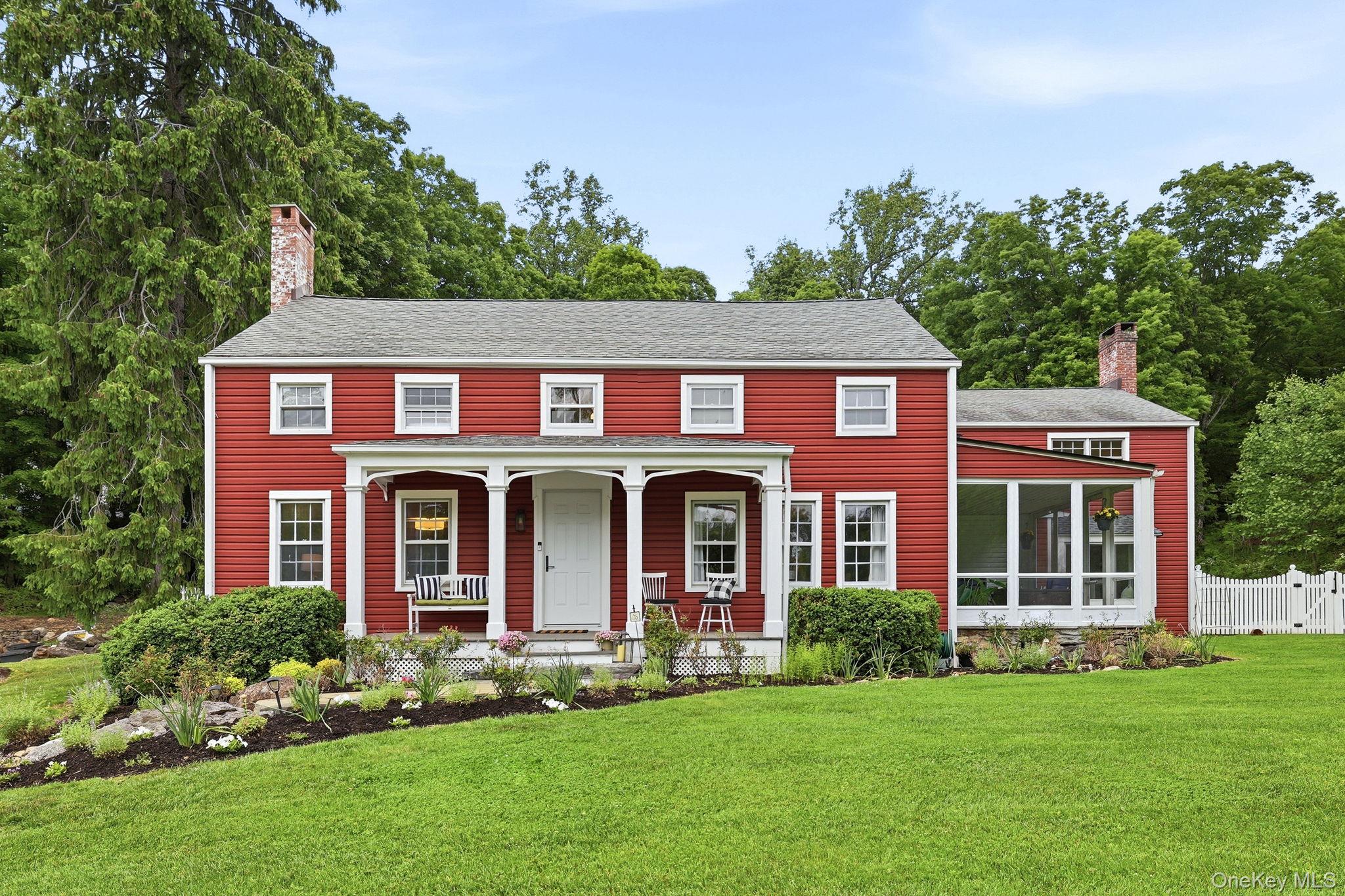 Perfectly situated on over three picturesque acres, this timeless 5 bedroom Federal Colonial effortlessly blends historical charm with modern convenience. Thoughtfully updated while maintaining its classic character, the home offers expansive living spaces, refined finishes, and an exceptional layout designed for today’s lifestyle. At the heart of the home is the stunning chef’s kitchen featuring a Wolf 6-burner range with grill and double ovens, Sub-Zero refrigerator, custom maple cabinetry, large banquette and oversized island — all seamlessly opening to the dining room and dramatic great room, ideal for both everyday living and entertaining. A charming screened-in “lemonade porch” invites peaceful mornings and relaxed summer evenings overlooking the beautiful property. The home offers a flexible and functional floor plan featuring a private first-floor guest suite, separate office spaces, and, upstairs, a quaint secondary bedroom wing accented with irreplaceable wide plank floors. For added privacy, the expansive primary suite can be accessed via a secondary staircase. The luxurious primary retreat features a spa-like bath and oversized his and hers walk-in closets, creating a true sanctuary. Outside, enjoy resort-style living with a heated Gunite pool, expansive upper and lower patios, sweeping lawns, a very special Williamsburg style potager, and mature landscaping — all offering incredible usable outdoor space rarely found in the area. There’s even room for a future tennis or pickleball court. Located in the highly sought-after Byram Hills School District with convenient access to Chappaqua train parking, downtown shops, restaurants, and local favorites, this exceptional property offers the perfect balance of privacy, charm, and everyday convenience — all with low taxes.