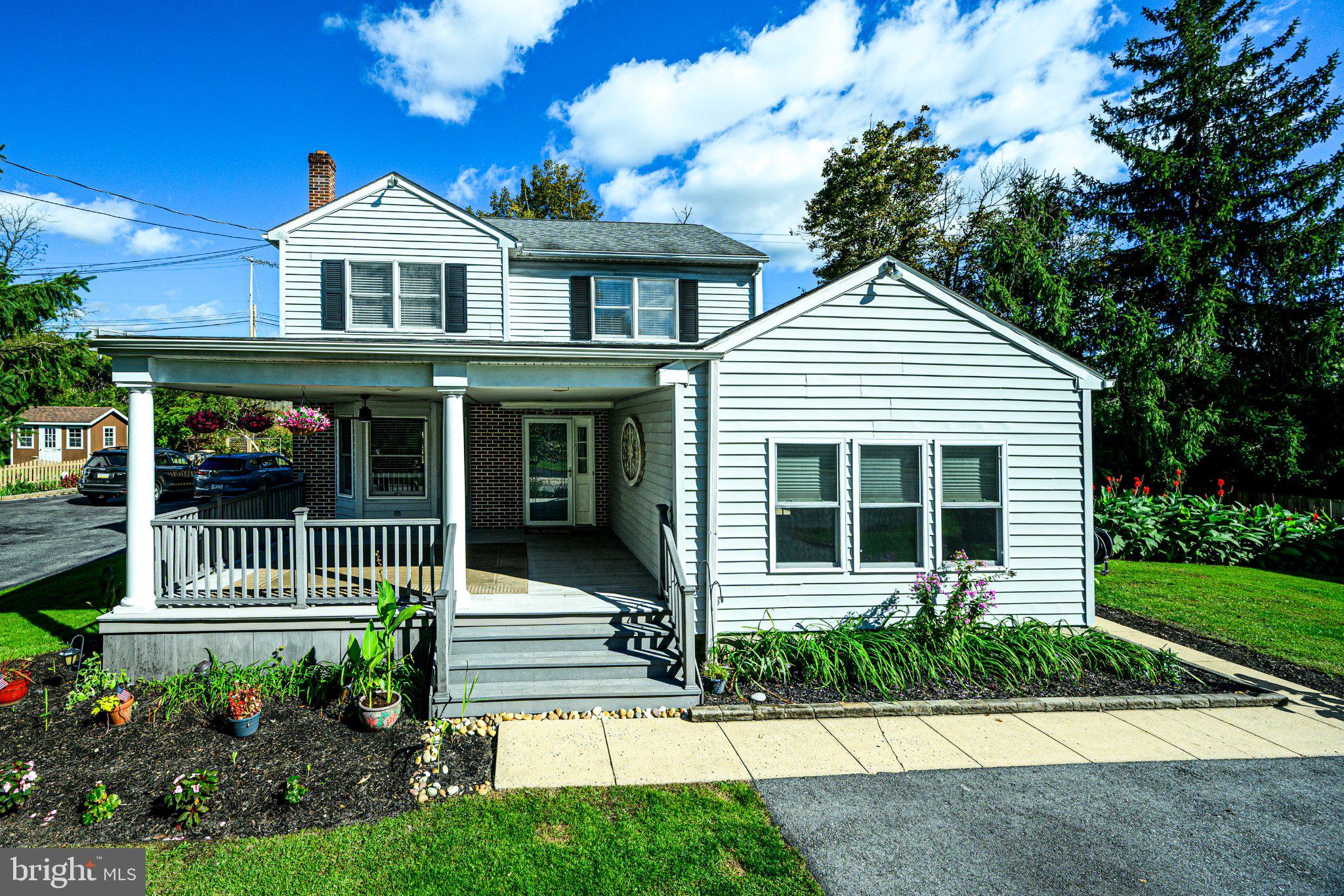 LOW TAXES! Welcome to 185 Old Lionville Road in DOWNINGTOWN SCHOOL DISTRICT! This well-maintained home sits on a large corner lot and features 3 bedrooms, 2.5 bathrooms, and plenty of great features both inside and out. Enjoy the beautiful front porch, perfect for relaxing, and a private backyard where you can unwind and enjoy some outdoor space. The property also features a large storage shed, perfect for storing lawn equipment, tools, and all the extras. The oversized driveway provides parking for up to 4 vehicles, a huge bonus for homeowners and guests alike. With lots of recent updates, a great corner lot, and LOW TAXES, this home has a lot to offer! Schedule your showing, MAKE AN OFFER, and make it yours!