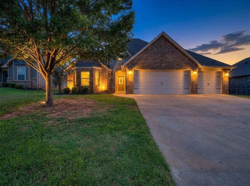 Welcome to this beautifully appointed 4 bedroom, 2 bathroom home with a dedicated office and over 1,800 square feet of thoughtfully designed living space in desirable Edmond. From the moment you step inside, you'll notice the quality craftsmanship, tasteful finishes, and attention to detail throughout. The inviting open-concept living area is the heart of the home, featuring a stunning gas fireplace framed by stacked stone that creates the perfect gathering space. Engineered wood flooring flows throughout the main living areas, offering a beautiful combination of warmth, style, and durability. The kitchen is both beautiful and functional, featuring detailed cabinetry, abundant storage, generous counter space, and an open design that connects effortlessly to the dining and living areas. Whether you're hosting guests or enjoying a quiet evening at home, this space is designed to make everyday living feel easy. The spacious primary suite offers a peaceful retreat with a beautifully appointed bathroom featuring a large walk-in shower, dual vanities, and an oversized walk-in closet. Three additional bedrooms provide plenty of flexibility for family, guests, hobbies, or a home gym, while the dedicated office is ideal for working from home or creating your own private workspace. Step outside to the covered patio and enjoy the backyard, offering the perfect setting. The neighborhood also offers a community pool and park**, giving you even more opportunities to enjoy the outdoors and make the most of summer. Conveniently located in Edmond with easy access to shopping, dining, parks, entertainment, and highly regarded schools, this move-in ready home offers the perfect blend of comfort, style, and convenience