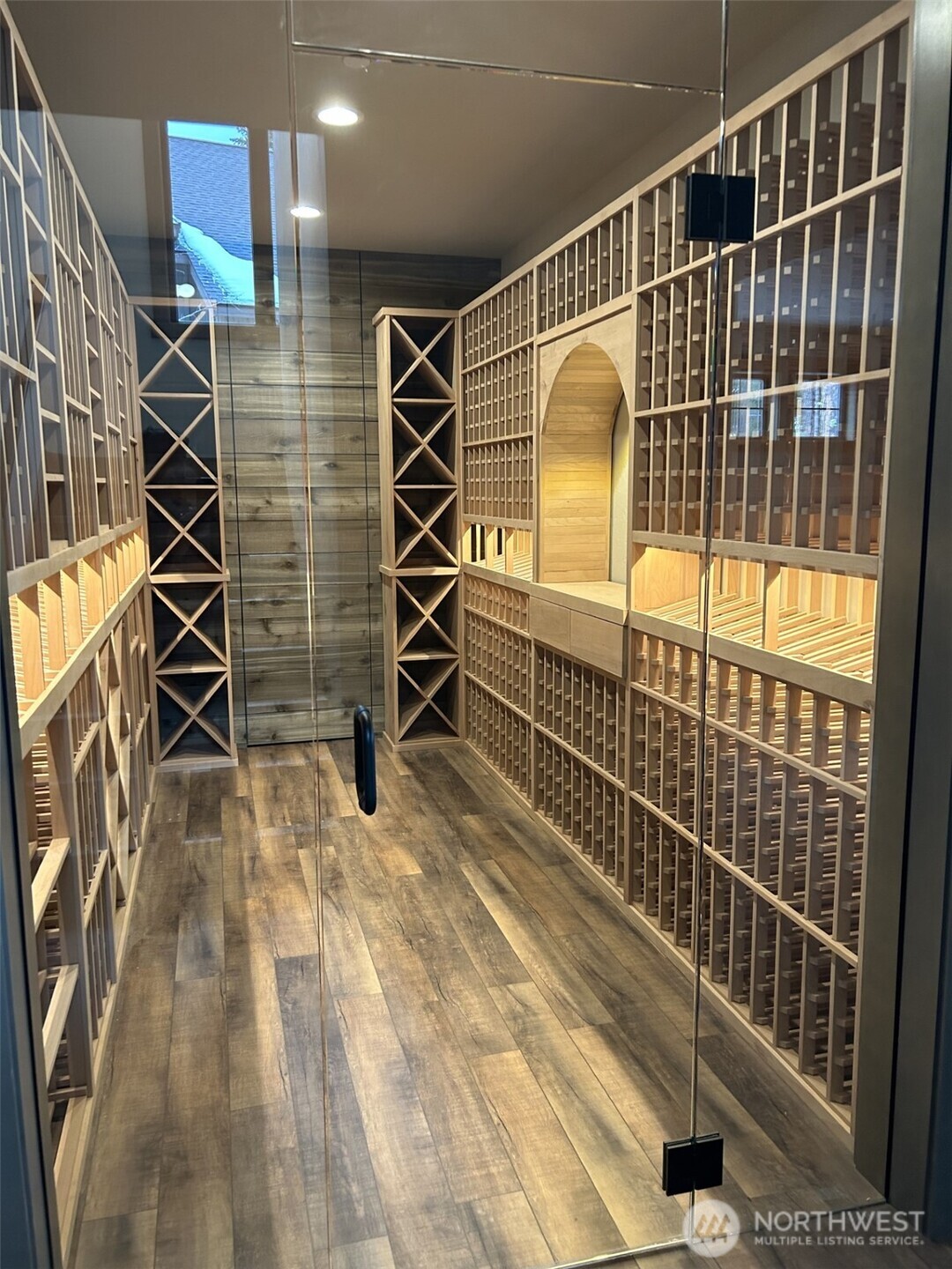 Virtually Staged unfinished room a great wine cellar