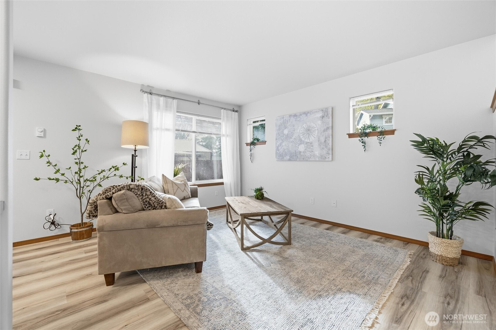 Enjoy the beauty of natural light in your living room.