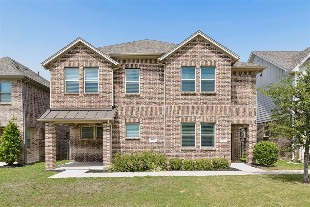 Available now for lease! Step into modern comfort and style in this beautifully upgraded 2020 custom townhome featuring high-end finishes throughout. Thoughtfully designed and beautifully maintained, this property truly feels like a home, not a rental.The open-concept floor plan features beautiful light oak wood flooring throughout the main living areas and upstairs bedrooms. At the heart of the home is a gorgeous gourmet kitchen with pure white custom shaker cabinetry, upgraded hardware, a striking blue center island, white quartz countertops with gray veining, upgraded tile backsplash, granite composite sink, stainless steel Frigidaire refrigerator, gas cooktop, large pantry, and abundant cabinet storage.Upstairs you'll find all three bedrooms plus a versatile loft-style flex space, perfect for a home office, media room, playroom, or second living area. The spacious primary suite features dual vanities with granite countertops, framed mirrors, a large walk-in closet, and an oversized walk-in shower with full tile surround.Additional features include modern lighting and plumbing fixtures, granite countertops in all bathrooms, a tankless water heater, energy-efficient construction, and low utility bills. Refrigerator, washer, and dryer are included.Enjoy easy, low-maintenance living with **landscaping included** and a **private, zero-maintenance side patio featuring stone, pavers, and concrete**, giving you a great outdoor space to enjoy without the upkeep.Conveniently located next to Dozier Elementary and just minutes from downtown Fort Worth, shopping, dining, entertainment, and Eagle Mountain Lake.Available for immediate move-in. Landscaping included. No pets allowed.