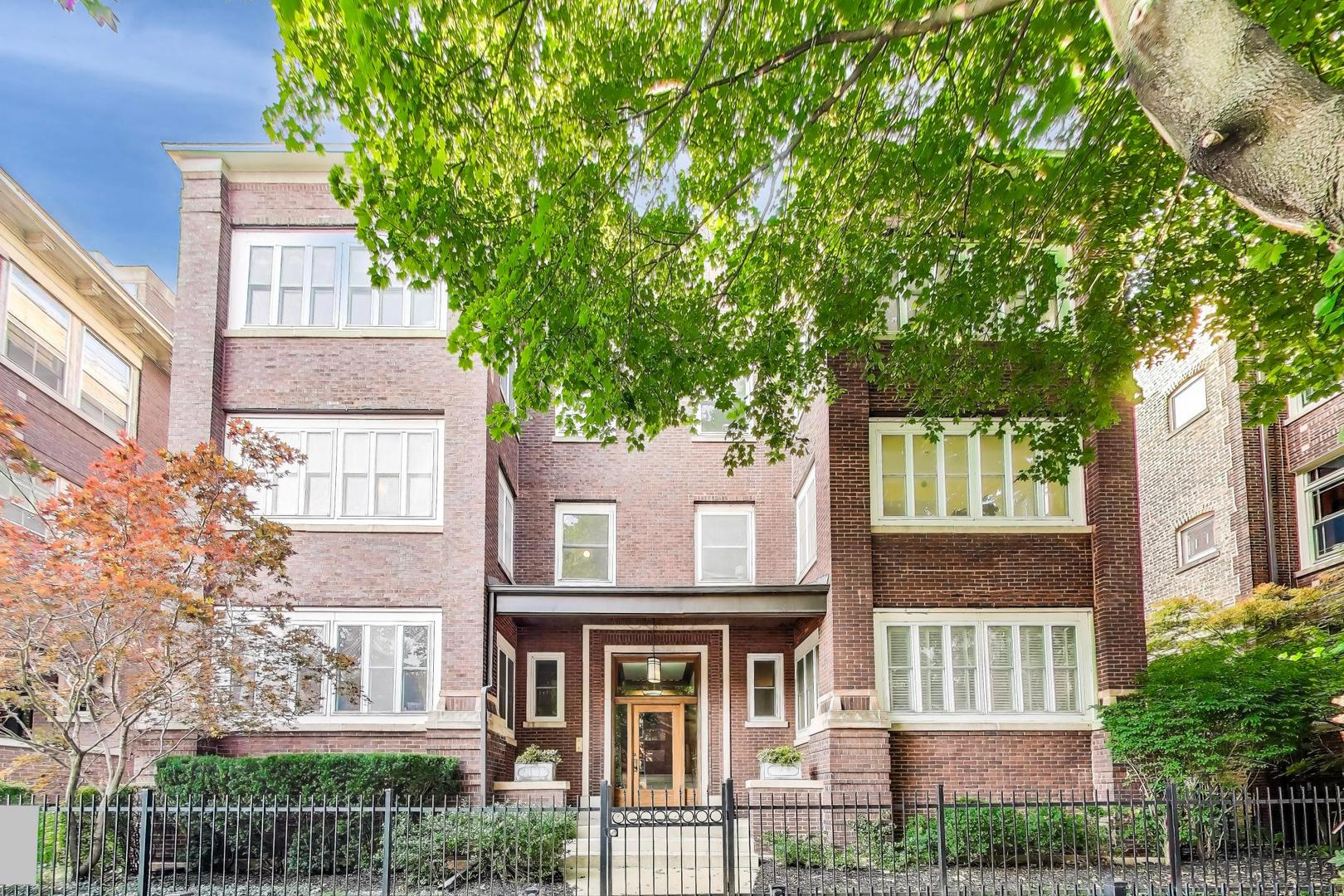 MULTIPLE OFFERS RECIEVED. If you've been waiting for your new oasis, then welcome home to Edgewater! The intimate building offers 6 units and this 2nd floor unit features 3 bed, 2 baths. An expansive 1600 square feet shows off a perfect blend of Chicago vintage plus modern conveniences. From the bright sunroom to the beautiful woodwork to the brick fireplace in the living room. The bright kitchen opens up to a formal dining room as well as the rear deck. The master suite includes dual vanities and a walk in shower. The secondary bedroom serves as a perfect guest bedroom and the third bedroom is currently set up as a home office with wood, french doors. Walking distance to Pierce Elementary, Metra, CTA/ "L" train, Whole Foods and Lake Michigan! The condo comes with one exterior parking spot and one interior storage room. Low HOA dues! Please NOTE: Taxes $7384 with no exemptions. See this one before it is gone!