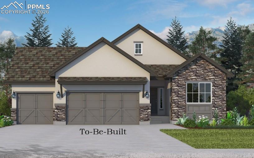 Welcome to the Seabrook floorplan in Sterling, offering a thoughtfully designed single-level layout with modern finishes and functional living spaces. This home features three bedrooms plus a dedicated study, providing flexibility for a variety of lifestyles and needs.The gourmet kitchen is the heart of the home, complete with quality cabinetry, generous counter space, and a large walk-in pantry, ideal for both everyday living and entertaining. An open-concept design connects the kitchen to the main living areas, enhanced by ample windows that allow for abundant natural light throughout the home.The three-car garage provides additional storage and parking flexibility. Well-planned interior spaces and natural light create a comfortable and inviting environment from the moment you enter.Located in the Sterling community, this home offers convenient access to nearby amenities, outdoor recreation, and local services.Taxes are based in land, and may increase with improvement. Photos are rendering, or of model home as this is a to-be-built.