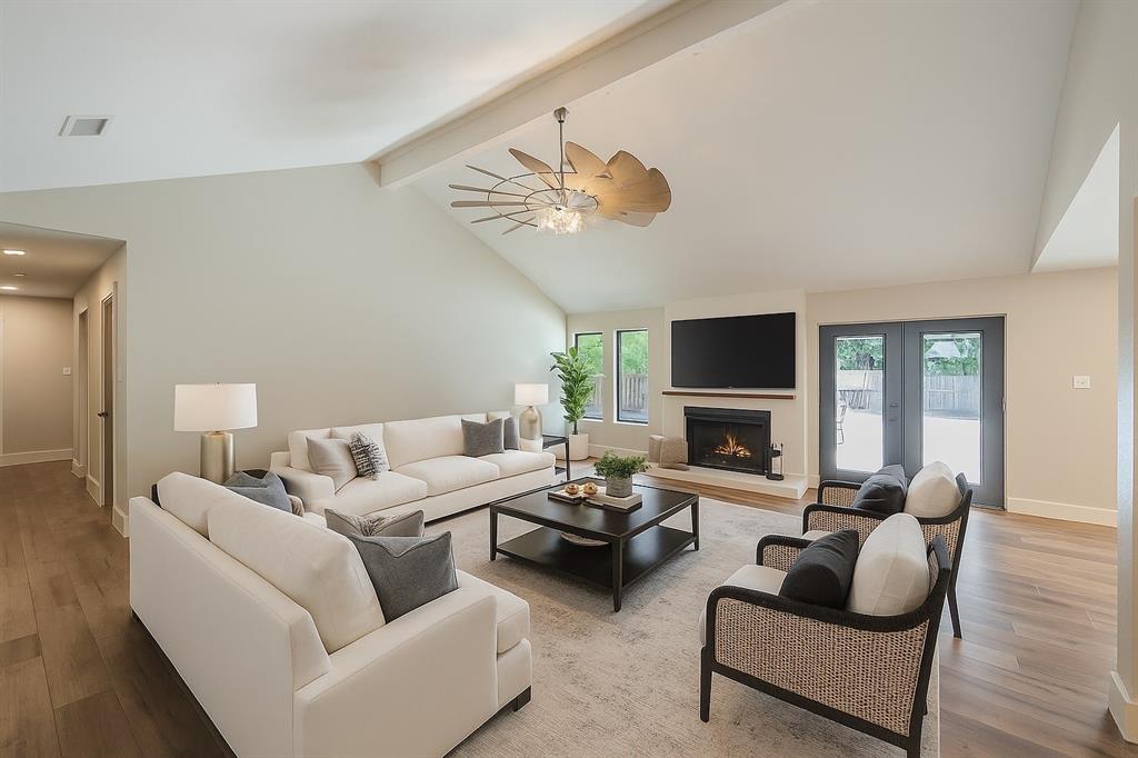 MOTIVATED SELLER!! This completely remodeled and updated home exudes warmth and curb appeal. Move-in ready! NEW: roof, double pane EE windows, main electric panel, floors, counters, appliances, EV charging station and so much more! Huge, open light filled living area features built-in wet bar, wood-burning fireplace, mantle. The completely remodeled kitchen-new granite counters, stainless steel appliances, ample storage, and a cozy breakfast area. The oversized primary suite includes a remodeled en-suite bath with new granite counters, double sinks, an updated shower, Japanese smart toilet-bidet and floor tile. Three additional spacious bedrooms and a fully remodeled full bath complete the home. Huge utility room with plenty space for second fridge, cabinets and shelving. Gorgeous quiet, backyard showcases replastered 8'deep pool with trees! Quiet, private-a perfect family home. Close to 20, 820, TCU, Hulen Mall and dining. Fridge conveys.
DO NOT CHANGE TITLE COMPANY.