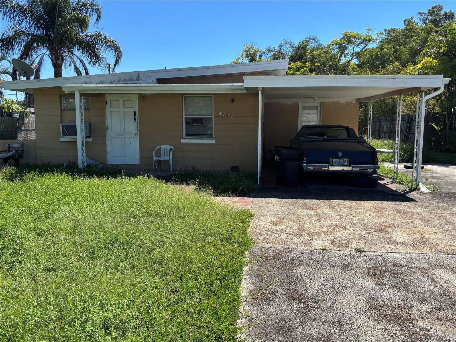 INVESTOR SPECIAL — PRICED TO SELL! CASH OFFERS ONLY!Great opportunity for an investor or buyer looking for a project. This block construction home sits on a spacious 58' x 123' lot and features 2 bedrooms, 1 bathroom, and a carport. The home offers a solid starting point for renovation and updating.The AC is approximately 2018, and the water heater was replaced in 2026. The age of the roof is unknown. no power or water on at the poperty at this time. This is an Estate Sale and is being sold strictly AS IS. Seller will not make repairs or improvements. No sight-unseen offers will be considered. NO assignable contracts will be considered. Buyer is responsible for verifying all information, measurements, dimensions, and property condition to their satisfaction.Cash offers only. Bring your vision and make this property your next investment!
