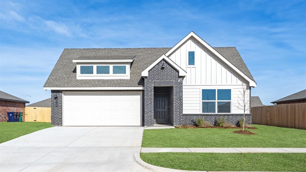 Justin — 4 bed | 2 bath | 1831 sq ftDiscover the Justin plan, one of our new homes in The Enclave at Blackwood Farms in Oklahoma City. With 4 bedrooms, 2 bathrooms, and 1831 square feet, this home offers space and comfort. Secondary bedrooms are thoughtfully placed near the entry, leading you into the open-concept living spaces. The kitchen showcases shaker-style cabinets, stainless steel appliances, a pantry, and a central island with sink and dishwasher. At the back, the primary suite provides privacy with an adjoining bath and a generous walk-in closet. This home includes our Home Is Connected® smart home package — featuring a camera doorbell, control panel, Kwikset® keypad lock, and smart switches. It also comes with a fully sodded yard and a front landscaping package for added curb appeal. This design blends function and style, making it perfect for families searching for new homes in Oklahoma City.