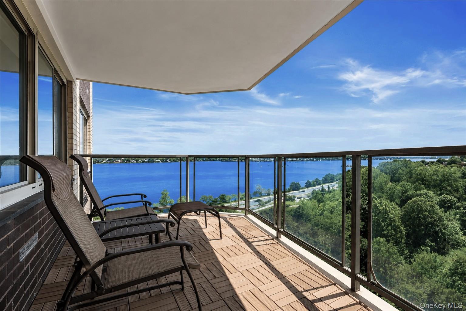 Welcome to waterfront luxury living in the highly sought-after Towers at Waters Edge!This beautiful three-bedroom, two-full-bath corner residence offers spacious interiors, unobstructed breathtaking views, and resort-style amenities. Upon entering, you are greeted by a generously sized L-shaped living and dining room, new vinyl plank flooring that is perfect touch for both everyday living and entertaining.The beautifully designed walk-through kitchen features stainless-steel appliances and plenty of space for preparing your favorite meals. Step outside onto the oversized balcony and take in the incredible panoramic views of Little Neck Bay, an ideal setting for dining al fresco, enjoying your morning coffee, or simply unwinding after a long day.Each bedroom is comfortably sized, while the primary suite provides a private retreat feel, complete with a newly renovated bathroom and its own private balcony. Best of all, every room showcases a spectacular water view!The Towers at Waters Edge offers an exceptional lifestyle with a 24-hour doorman and security, pool club, tennis and racquetball courts, playground, state-of-the-art fitness center, and so much more.This is luxury living at its finest and an opportunity you will not want to miss. Schedule your private showing today!