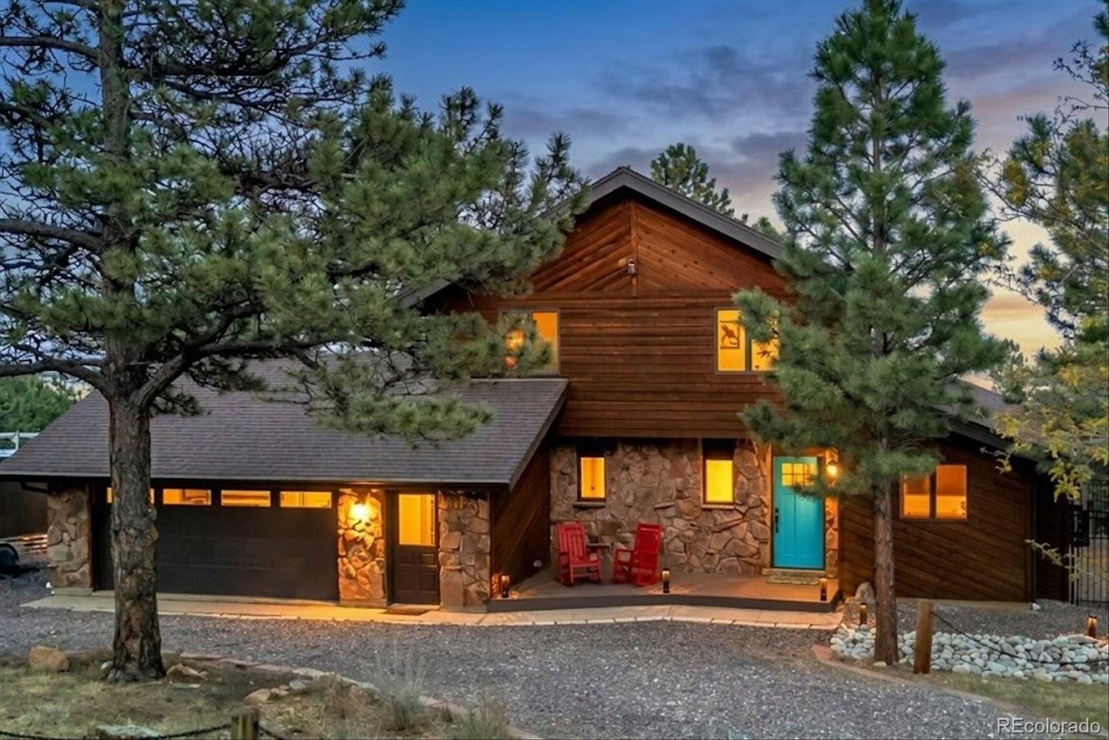 A Haven Above It All.Perched atop Crestview Estates, one of the most sought-after mountain communities just outside Boulder, this extraordinary home captures breathtaking panoramic views stretching from Boulder Reservoir to the Denver skyline, with the iconic Flatirons rising in the distance.Mountain living is experienced in a thousand small moments—morning coffee as the sun rises over the horizon, quiet evenings on the deck surrounded by whispering pines, and the sense of peace that comes from being immersed in nature while remaining just minutes from everything Boulder has to offer.This thoughtfully updated home offers 2,606 square feet of living space with 4 bedrooms, 3 bathrooms, and a separate studio/office, ideal for working from home, creative pursuits, or flexible living. Warmth, style, and functionality blend seamlessly throughout. At the heart of the home is a beautifully designed chef's kitchen featuring butcher block and granite countertops, premium appliances, and a charming coffee nook that invites slow mornings and easy entertaining. Hickory hardwood floors throughout, updated lighting, and carefully curated custom details create a timeless aesthetic that feels both elevated and comfortable.Designed to embrace its spectacular setting, the property features three brand-new decks, including a private balcony off the primary suite. Outside, you'll find something rarely available in mountain communities, expansive, usable outdoor space. The large yard includes a dog run, garden areas, and level terrain with room for an RV, camper, trailer, or all of your Colorado adventure gear.Offering peace, privacy, and incredible scenery just minutes from downtown Boulder, this is mountain living without compromise.