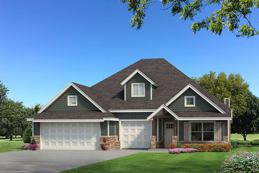 This Shiloh Bonus Room floor plan includes 2,805 Sqft of total living space, which features 2,450 Sqft of indoor living space and 355 Sqft of outdoor living space. There is also a 610 Sqft, three-car garage with an in-ground storm shelter installed because, at Homes by Taber, safety is never an option. This defining home offers 4 bedrooms, 3 bathrooms, 2 covered patios, and a large bonus room! The spacious living room features a stunning coffered ceiling with crown molding and a ceiling fan, a stacked stone surround center gas fireplace, wood-look tile, large 7’ windows, rocker switches throughout, and Cat6 wiring. The high-end kitchen supports custom-built cabinets to the ceiling with under cabinet lighting and cabinet hardware throughout, impressive tile backsplash, built-in stainless-steel appliances, a center island equipped with a trash can pullout, impeccable pendant lighting, a walk-in pantry, and 3 CM countertops. The primary suite offers a sloped ceiling detail, windows, a ceiling fan, our cozy carpet finish, and 2 separate walk-in closets. The attached primary bath features separate vanities with framed mirrors, 3 CM countertops, a free-standing tub, a private water closet, and a huge walk-in shower! Secondary bedrooms feature high ceilings with a ceiling fan, carpeted flooring, windows, and sizeable closets. Property is fully sodded with an in-ground sprinkler system in both yards! The covered back patio offers perfection with its wood-burning fireplace, gas line, and TV hookup. Exterior back door features a mini blind insert. Other amenities include Healthy Home technology, a tankless water heater, a whole home air filtration system, R-44 Insulation, and more!