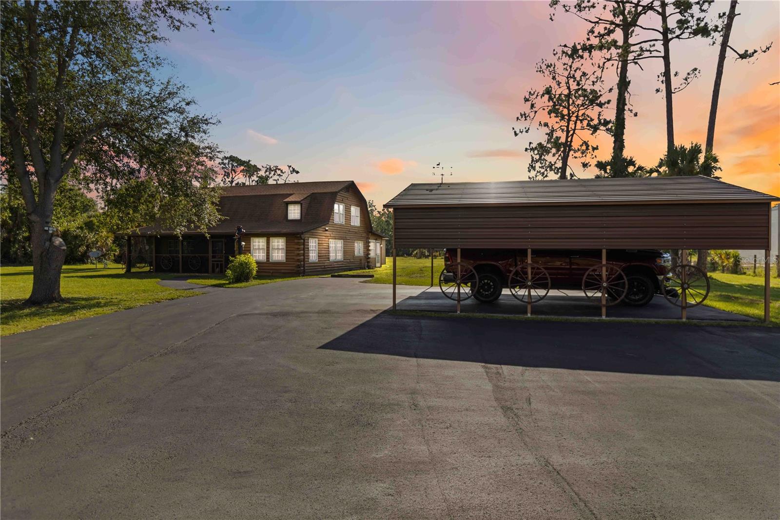 Short Sale. SHORT SALE OPPORTUNITY!

Rustic Charm with Modern Amenities on Over 3 Acres!

Welcome to 6762 Tidwell Street, a beautifully maintained log cabin-style residence offering the perfect blend of peace, privacy, and practicality in North Port. Set on 3+  acres with fence, this unique 4-bedroom home is loaded with upgrades and ideal for those seeking space, comfort, and self-sufficiency.

Step inside and fall in love with the warmth of solid wood construction, a wood stove fireplace with blower, and a versatile attached recreational room—perfect for a home theater, gym, or game room.

Key Features Include:

4 bedrooms with spacious living areas

Newer roof, impact windows, and 2 A/C systems

Generac house generator with 100-gallon propane tank for reliable backup power

Propane stove for gourmet cooking

Newer hot tub for relaxing under the stars

26x22 covered carport—great for trucks, RVs, or outdoor gatherings

20x20 workshop with a boat bay—ideal for hobbyists or marine enthusiasts

Fenced acreage—perfect for pets HORSES WELCOME!, gardening, or adding additional structures

This property is a rare find—offering the charm of rural living with the convenience of nearby North Port amenities. Whether you're looking for a private homestead, a hobby farm, or a family retreat, 6762 Tidwell Street is ready to welcome you home.

Schedule your private showing today—this one won’t last!