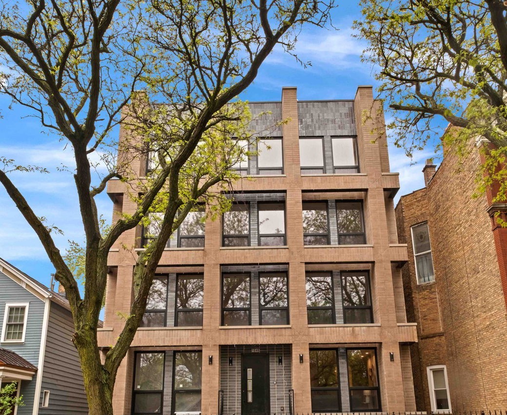JUST COMPLETED - welcome to The Orchard Collection! This full masonry luxury NEW CONSTRUCTION 5-unit building is located in the leafy heart of Lincoln Park. Built with luxury, transitional finishes, a private outdoor terrace & garage parking. This totally unique FULL FLOOR 3 bed 3 bath SIMPLEX home has an intelligent spacious floor plan featuring two separate living spaces - a gracious bright living room plus a great space for formal dining. The center of the home features a beautiful chefs style kitchen with integrated Sub Zero & Wolf appliances & beautiful two tone custom cabinetry, a huge island with waterfall quartz counters & butlers pantry with a wet bar with wine cooler and additional cabinetry. The kitchen opens to the large family room at the rear which includes a fireplace with built-in cabinetry, and surround sound capabilities. Sliding glass doors open up from the family room to a wonderful covered private terrace, fully paved & includes a gas line, wiring for sound, ceiling fan & recessed lighting.   The bedrooms are tucked away on the opposite side and feature 3 bedrooms, including a luxurious primary suite - with a huge primary bedroom and FULLY BUILT OUT WALK IN CLOSET plus an additional wall closet. The bathroom features large format porcelain tilework, Kohler fixtures, oversized steam shower, super spacious double vanity & stand alone soaking tub. There are 2 other spacious bedrooms and 2 additional bathrooms (1 en-suite).  Other highlights include concrete between units for additional sound insulation, European Windows, professionally built out closets, custom trim & moldings, 8' doors throughout, wide plank white oak flooring, Hansgrohe fixtures and custom quartz & tile work. Unit is completed and ready for move in!