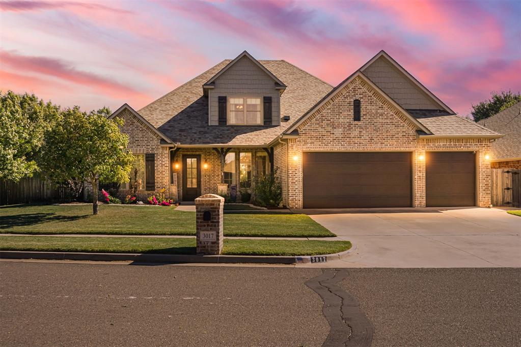Beautiful 4 bedroom and 3 and a half bath home. The kitchen features large 8x10 ft GRANITE island with extra cabinets and storage, custom spice racks, gas stove with pot-filler, and upgraded in 2021 to black stainless steel appliances. Living room showcases beautiful stone fireplace with rustic beam mantle. Large nook under the stairs for added storage. There is a full dedicated STUDY downstairs and an extra study space upstairs, oversized mudroom which connects to large master closet (providing ease of access for laundry time), floor to ceiling cabinets, glass showers in master and upstairs bathrooms with great storage through out! Brand new fixtures in master and half bathrooms. Split plan bedrooms downstairs have Jack and Jill bathroom and both have walk-in closets. Upstairs bedroom is 12'2" by 28'6" and has walk-in closet; with full bath upstairs - would make a terrific second master or bonus room! NEW ROOF in 2021 is Class 4. Three-car garage provides extra storage with hanging shelves and in-ground STORM SHELTER. The back yard has full length covered patio with ceiling fan and outdoor fireplace ideal for outdoor enjoyment. FULL SPRINKLER SYSTEM front and back and beautiful landscaping. Sunrise and sunset views are amazing from throughout the house but especially from the bonus room. Easy access to I-35, Rock Creek to University Town Center Shopping Restaurants and Entertainment, and walking distance to Roosevelt Elementary. Cascade Estates also features a community POOL and the home is within walking distance to the community park.