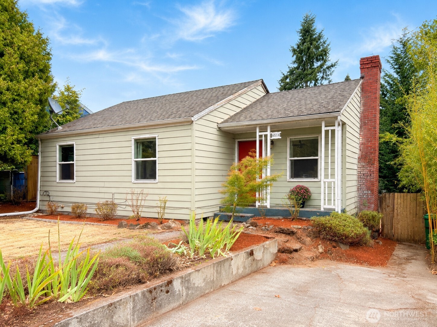 Investor Alert!! Fabulous West Seattle location. Charming 2 bedroom and 1 bath home. Zoned NR3, potential for backyard ADU (buyer to verify) or for a first time homebuyer. Newer appliances with eating space in the kitchen, hardwood floors in the living room, with a wood burning fireplace. Peak view of the mountains. Several newer double pane windows. Spacious laundry room off of the kitchen with extra storage space. 2 large bedrooms and a full bathroom on the main floor. Outside entrance to the unfinished basement, a blank slate for you to finish for additional living space or for storage, newer furnace downstairs. The backyard is fenced and private, the front yard has a long driveway to fit 2 cars and there is also street parking. Close to bus service, 10 minutes to downtown Seattle  and 15 minutes to Sea Tac airport. A 5 minute drive to Lincoln Park and the Vashon Ferry. With a little paint and elbow grease this could be your new home.