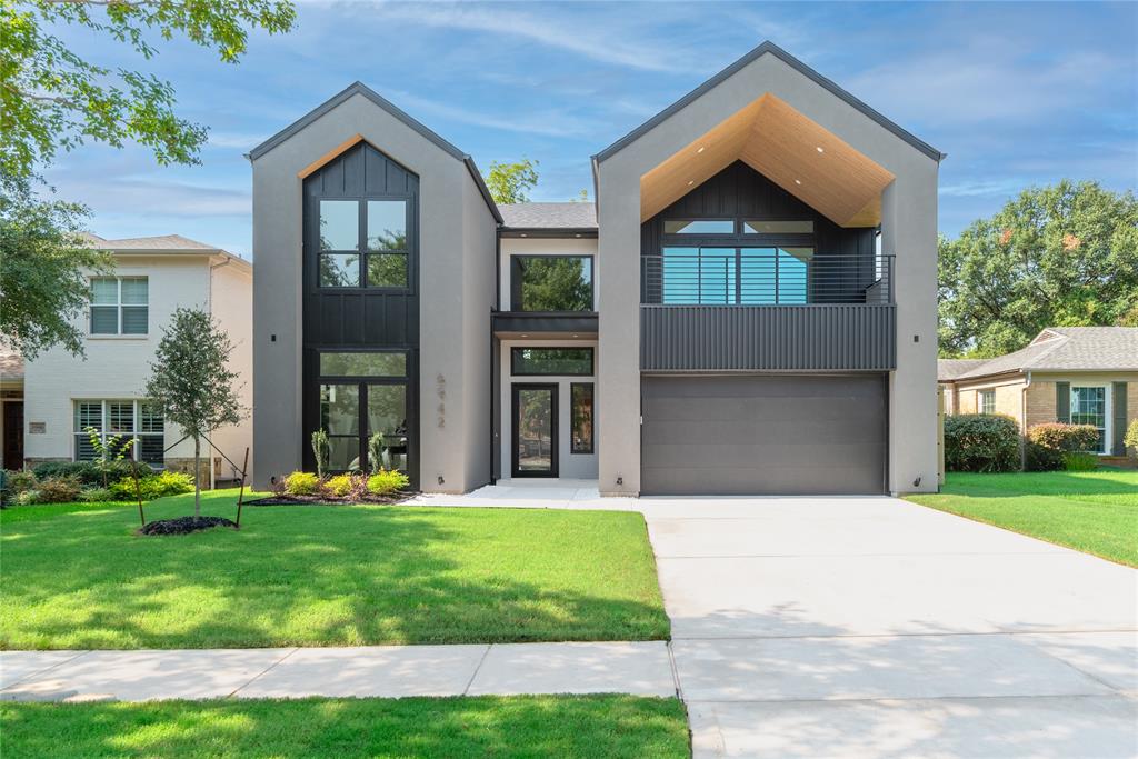 Moody elegance meets modern luxury in the heart of the Lakwood Hills. Welcome to 6942 Coronado, a striking new construction by Avant Group, offering 4,724 square feet of bold design and refined craftsmanship, zoned to the acclaimed Lakewood Elementary and minutes from White Rock Lake, Lakewood Village, and East Dallas’ premier dining and retail. This 5-bedroom, 5.1-bath residence brings a Scandinavian Modern aesthetic to the neighborhood, highlighted by deep tones contrasted with light beachwood stain, dramatic textures and layered sophistication. At the heart of the home, the gourmet kitchen commands attention with Nero Velluto granite island countertop, hand-built cabinetry, a massive center island, WOLF® dual fuel range, and a 48-inch built-in Café® refrigerator. A sleek dry bar with LED-lit floating shelves and wine fridge adds flair and function, and the walk-in pantry for all your dry goods. Downstairs, the primary suite offers a luxurious retreat, complete with a spa-inspired bathroom with floating vanity, oversized rainfall shower, and soaking tub and direct access to the laundry room. A guest suite with ensuite bath, mud room, and stylish powder bath complete the first level. Upstairs, a game room with wet bar leads to a covered veranda perfect for enjoying memorable sunsets. Three additional bedrooms each feature ensuite baths and walk-in closets, perfect for your growing family. Engineered for comfort and performance, the home includes a Control4® Smart Home system, CAT-6E pre-wiring, highly efficient foam insulation, slab foundation WITH piers, dual tankless water heaters, and a Maverick® 1-2-10 warranty. 6942 Coronado- Bold. Elevated. Unapologetically elegant.