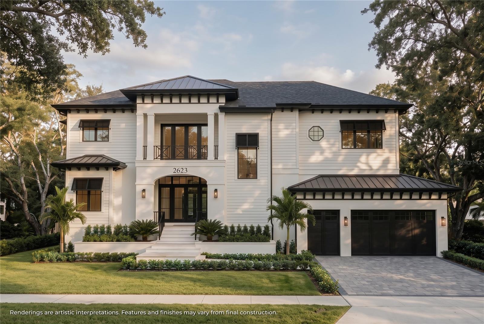 Virtually Staged. Under Construction. Under construction. This elegant new construction home by Luih Luxury Homes offers modern design and high-quality finishes throughout. Luih Luxury Homes is an established luxury builderwith a strong track record in Central Florida, having delivered high-end residences in some of the most prestigious addresses in Winter Park and Orlando—bringing the same level ofcraftsmanship, design, and execution to Tampa. 5 BR / 5.5 baths, on 5,092 sq. ft. The large foyer with an arched sitting bench opens up to an open-concept floor plan. The spacious living areaseamlessly connects to a contemporary kitchen equipped with state-of-the-art Thermador appliances, quality cabinetry, and a large island for everyday meals. An adjacent Butler’s pantryfeatures a sink, cabinetry for storage, and a washer/dryer hook-up for convenience. The large dining area features sliding doors overlooking a huge covered patio with an outdoor summerkitchen as well. Large windows allow plenty of natural light, creating a bright and inviting atmosphere. The family room features a gas fireplace with adjacent built-in cabinetry for an elegantatmosphere. The first level also includes Primary Bedroom Suite No. 1 with access to the patio breezeway, double walk-in closets, and a timeless bathroom with double vanities, a largeshower, and a freestanding tub. The second level of the home includes another primary bedroom suite (#2), with similar finishes but even larger closet space. You will also find three additionalbedroom suites with generous closet space and stylish bathrooms with premium fixtures. The “crown jewel” of this level is the huge media/bonus room with cathedral ceilings and a convenientwet bar for leisure movie nights. Outside, enjoy a pool & spa, landscaped yard, and a private driveway leading to the 3-car garage with EV charger and epoxy floors, plus a potential elevator toall levels. The home is all-block construction with hardwood floors throughout, and elegant light fixtures included.