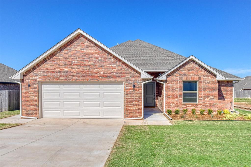 Yes! 4 bed and 3 baths! The unique layout IS the main attraction! This plan can work for lots of scenarios since the 4th bed/3rd bath are separated from the others, behind sliding doors for privacy. Great for extended family - visitors - roommates?? The Primary suite is large, has HUGE shower, dbl vanities. Two more bedrooms good size with bath between. Sheridan Homes quality shines thruout with features like fully-vented hood over the gas range. Island, pantry, great storage, all open to the living. Energy efficient! Big covered back patio, fenced and full sod/landscape. Community is convenient to shopping, OU, and just around the corner from Crestland Park with newer playground.