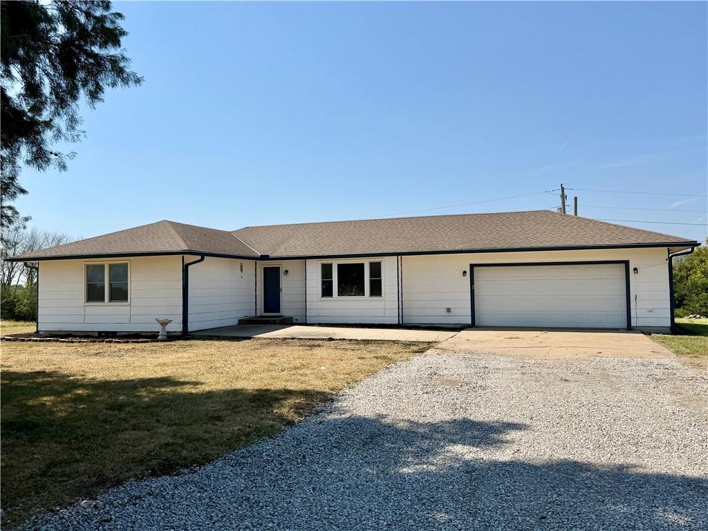 Don't miss this 3 BD, 2 BA home with a finished basement on 5 acres just outside of town! You will love the beautiful hardwood floors in the LR & bedrooms. The dining room is off the kitchen. The stove, refrigerator & dishwasher all stay! The master suite has a wall of built ins & a gorgeous remodeled full master bathroom. The other 2 bedrooms and 2nd full bathroom are down the hall. The finished basement features the family room and an office, which could be a non conforming 4th bedroom. The laundry area (washer & dryer stay) and storage room finishes off the basement. 2 car attached garage plus a 2 car detached garage. Thermal windows. Approx 5 m/l acres to be surveyed off by seller.