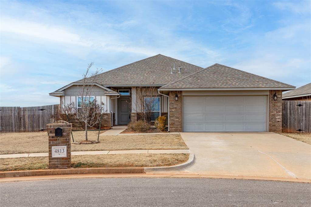This charming home in Crystal Hill Estates is where space and comfort meet affordability. Built in 2020, this move-in-ready home showcases a split floorplan featuring 3 bedrooms, an office/bonus room, and 2 beautifully appointed bathrooms. The open-concept design is enhanced by 10-foot ceilings, quartz countertops, a gas range, and a tankless hot water heater, gas fireplace, granite countertops in the kitchen and gas stove, creating a perfect blend of style and functionality. The primary suite is equipped with a generous walk-in closet. Residents enjoy access to resort-style amenities including a community pool, clubhouse, fitness center, and playground. Ideally located in the Mustang School District with convenient access to the Kilpatrick Turnpike.