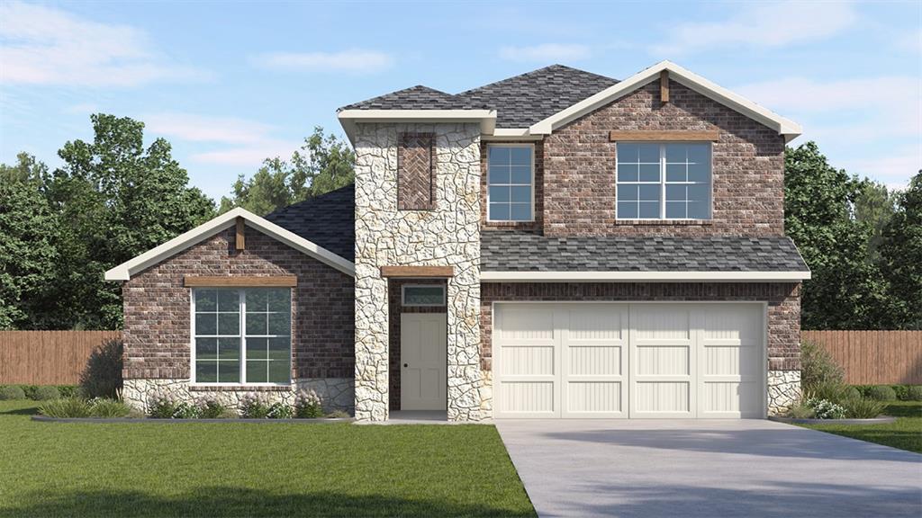 New Construction 2-story home by D. R. Horton Homes. Open and smart layout complimented by the features your buyers are requesting: gas fireplace, double sink vanity and tile shower surrounds, separate tub and shower, walk in pantry and covered back patio.