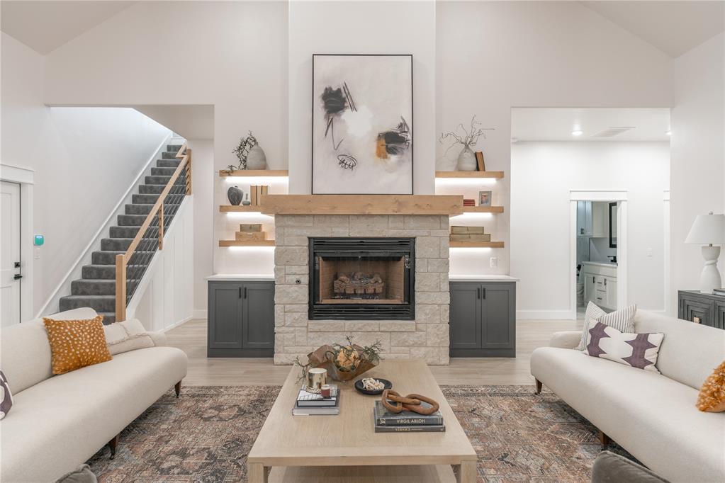 Situated on a desirable corner lot with a scenic neighborhood pond just beyond the backyard, this stunning home offers the perfect fusion of luxury, functionality, and modern design. Located in a serene and sought-after community, this 6-bedroom, 4 and half bathroom residence boasts an impressive layout designed for comfort and versatility. Step inside to be greeted by soaring ceilings and an open-concept living space filled with natural light. The gourmet kitchen is a chef’s dream, featuring custom cabinetry, high-end appliances, and an oversized island—perfect for hosting gatherings. The inviting living area is anchored by a beautifully crafted fireplace, creating a cozy yet elegant atmosphere.The primary suite is a true retreat, offering a spa-like en-suite bath with a jetted tub, a walk-in shower, dual vanities, and an expansive walk-in closet. Thoughtfully designed secondary bedrooms provide privacy and flexibility. Upstairs bonus room ideal for use as a workout space or additional living area. Ample built-in storage throughout the home ensures effortless organization, while the covered back patio offers a peaceful setting to unwind and take in the tranquil pond views. With its prime location, spacious layout, and premium finishes, this exceptional home is a rare find. Don’t miss the opportunity to make it yours! Estimated completion is August 1, 2025.