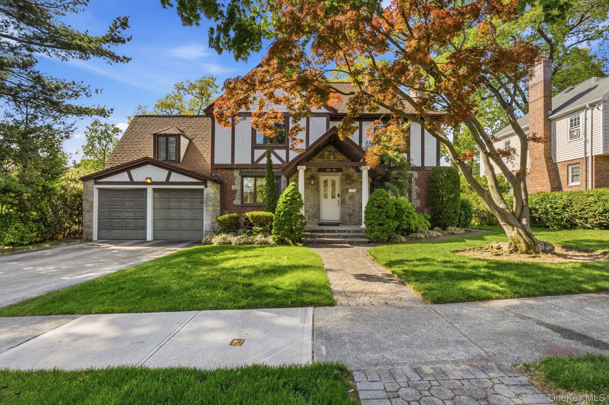 Rare opportunity to live in country style single family home in the heart of Douglaston!!! This unique property offers everything that any homebuyer wants. Large size deck that leads to amazing huge backyard. New luxury chef's kitchen comes with two dishwashers, Sub-Zero refrigerator, radiant floors, granite counter tops and open views of the backyard. First floor has a large size living room, dining room, family room with fireplace, laundry room, bath and the luxury chef's kitchen.Second floor offers three large size bedrooms and full bath along with a primary on suite. Fully finished basement with radiant floors, full bath and the boiler room. Garage has a professionally installed socket for electric vehicle. Must see to appreciate.