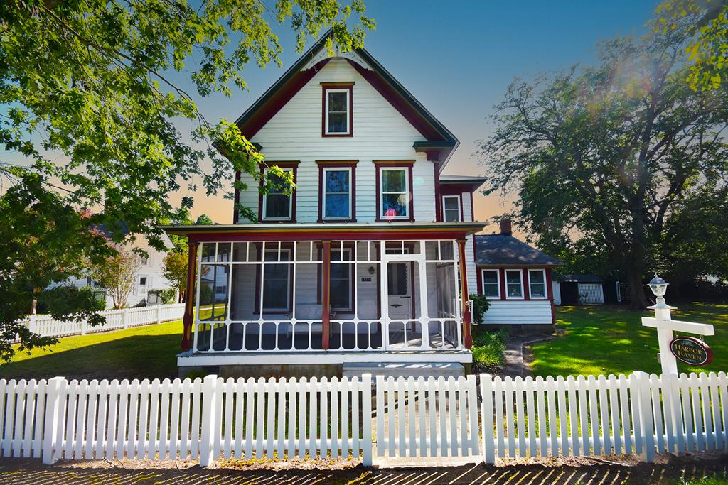 Step into timeless elegance w/ this unique Victorian farmhouse, built in 1885, brimming w/ character at every turn. Beautiful pine floors shine beneath generous windows, filling home w/ natural light & stunning views of Pungoteague Creek throughout. Original staircases & fireplace mantels evoke home's storied past, while modern updates in bathrooms & 3rd floor offer today's comforts. 100 ft of waterfront is yours to enjoy. Whether you're boating to the nearby Eastern Shore Yacht & Country Club (a quick minute by boat!) or driving for errands, convenience meets serenity in one perfect package.Well-maintained & move-in ready, this home offers a rare blend of historic charm, scenic beauty, and effortless living. Don't miss the opportunity to fall in love at first sight—this one is a must-see!