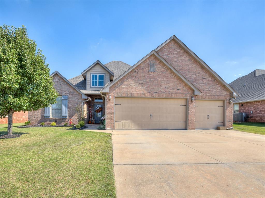 Welcome to this 4 bedroom 2 1/2 bath, 3 car garage home, plus a bonus room.  Yard is already set up for the avid gardener.  And there is a large shed to accommodate for the gardening tools.  Home boasts a large main suite with lighted tray ceiling, lots of windows and an exit to backyard.  On suite has a wrap around closet, tub and shower, dbl vanities, with granite countertops.  Kitchen is galley style with a pantry, granite, and gas cooktop.  A large utility room with upper and lower cabinets. Living area has a gas fireplace.  Three beds downstairs with bathroom separation and tons of storage in the hallway.  Upstairs is a large bonus room with a half bath and closet.  Could be a bonus room.  Top of the stairs has attic walk out with floored attic storage.  Garage has epoxy flooring.  Lots to see!!!!!