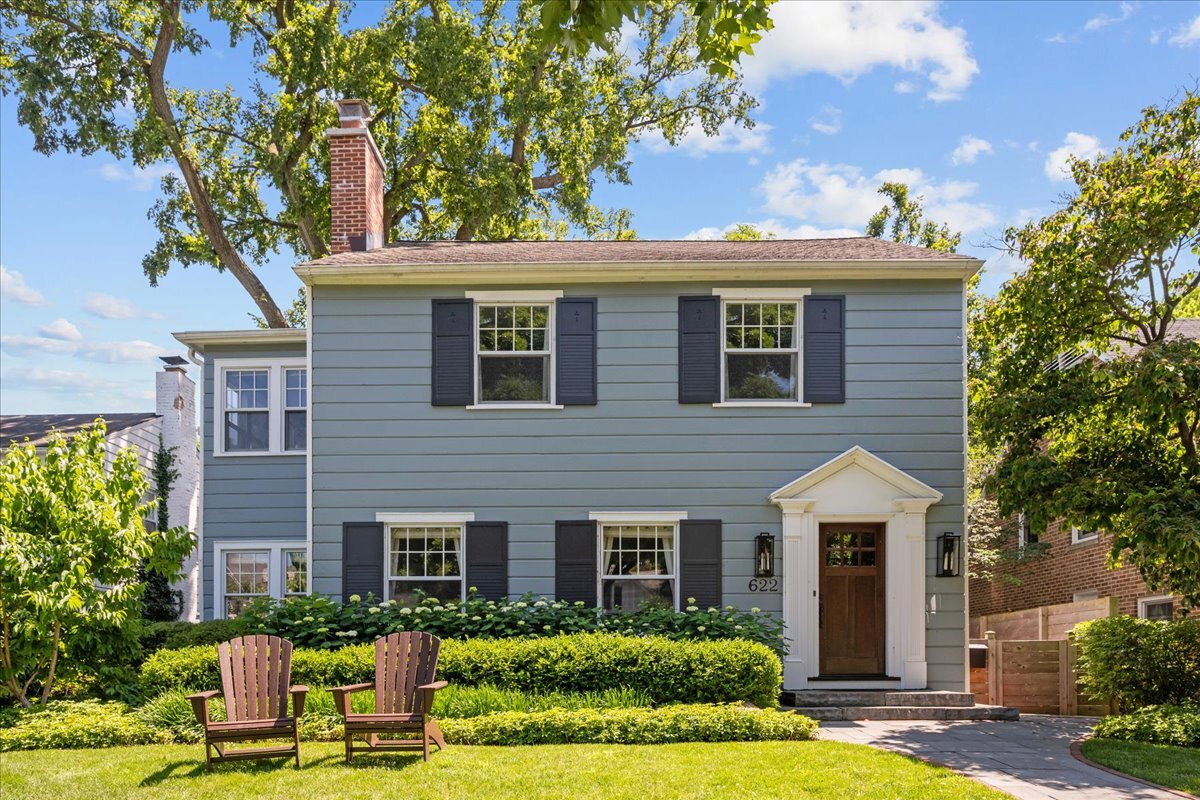 Picture Perfect All-American Beauty in desirable Kenilworth! Storybook charm, this timeless, fully renovated Colonial, combines classic curb appeal with sophisticated modern updates! Every detail has been thoughtfully designed and impeccably executed. At the heart of the home lies a stunning, custom white kitchen that will delight any Chef: quartzite countertops, top-of-the-line SubZero and Wolf appliances, a large island with seating, and elegant custom cabinetry, the kitchen seamlessly opens into a spacious family room...ideal for everyday living and entertaining. From here, step right out to the newer Trex deck, perfect for alfresco dining or simply relaxing while overlooking the beautifully landscaped and fenced in backyard. Entertain guests in the gracious formal dining room or unwind by the fire in the inviting living room filled with natural light. Need a dedicated work-from-home space? A private sunroom/office on the main level is perfect for it. You will love escaping to the luxurious primary suite, high ceilings, a spa-like en-suite bath with a custom double vanity, walk-in shower and storage. Three additional bedrooms on this floor, including a tandem sunroom ideal as a playroom, study area, or an expansive walk-in closet. A beautifully renovated hall bath serves these bedrooms. Mudroom with cubbies is located conveniently off the rear staircase. The finished lower level has a rec room and ample storage options, while the unfinished third floor offers additional storage or potential expansion. Meticulously maintained, 2-car garage wired for an EV charger. Walk to Award-Winning Sears School (JK-8) and New Trier High School, minutes from the train, beach and the newly renovated Plaza Del shopping! JUST MOVE RIGHT IN!