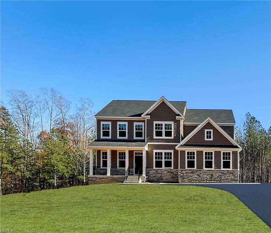 Under Construction! 1 Acre Wooded Homesite! This new two-story home design is the epitome of casual elegance. The first floor showcases an open-plan layout among the Great Room, breakfast room and modern kitchen. A formal living room and dining room on either side of the foyer are ideal for entertaining. Upstairs, three secondary bedrooms and a luxe owner’s suite with two walk-in closets provide restful retreats for family members. A finished basement with additional bedroom and bath. Home under construction, images of the home from model home, actual layout and finishes will differ. Estimated Delivery February 2026.