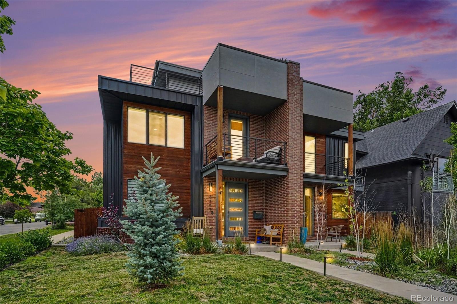 Stunning, like-new home on a coveted corner lot in Sloan’s Lake, filled with abundant south-facing natural light throughoutthe day. Enjoy the main level open floor plan, great for entertaining and cozying up by the fireplace. The luxurious primarysuite features hardwood floors, a spa-inspired five-piece bath with soaking tub, a private deck, and a custom-designedcloset system offering exceptional storage. The fully finished basement is ideal for entertaining, complete with a spaciousfamily room, built-in bar with counter seating, and a generous guest suite. Outdoor living shines with a custom pergolacovered patio and an expanded west-facing rooftop deck showcasing panoramic mountain views. Thanks to its corner-lotsetting, each outdoor space enjoys a rare sense of privacy with minimal direct views from neighboring homes. Ideally located just blocks from Sloan’s Lake and Highland Square, you'll enjoy easy access to some of Denver’s best dining,shopping, recreation, and community amenities. Commuting is a breeze with the nearby 23rd Avenue bike lane providingdirect access to downtown, while Empower Field at Mile High is just minutes away. Don’t miss this exceptional opportunityto own a beautifully appointed home in one of Denver’s most sought-after neighborhoods.