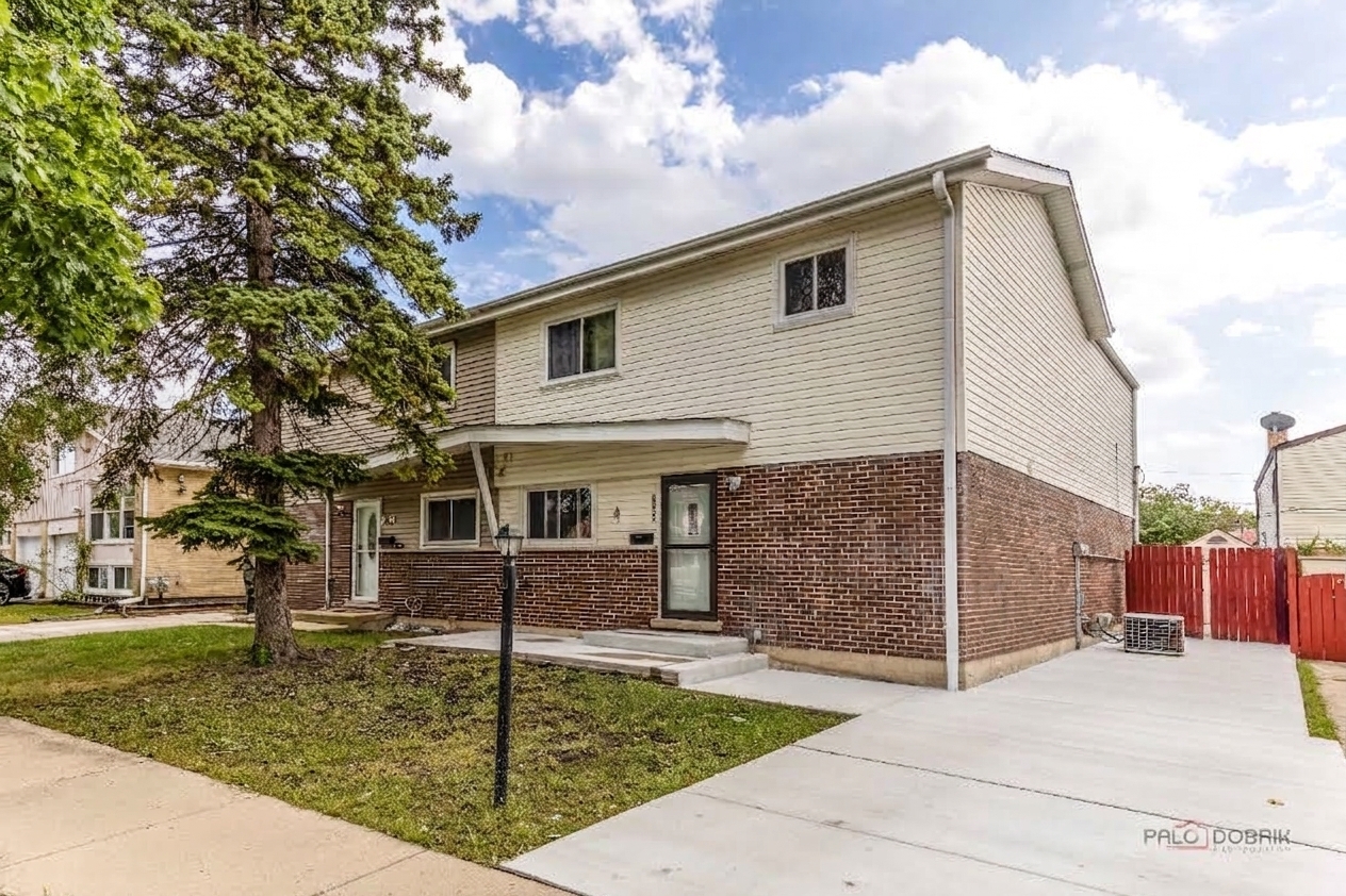 Beautifully maintained and move-in ready, this spacious 3-bedroom, 2.1-bath duplex is nestled in a welcoming Des Plaines neighborhood. Featuring thoughtful updates and a comfortable layout, this home is designed for both everyday living and entertaining. The main level offers a bright living room and dining room, with the living room providing direct access to the patio and backyard. The remodeled kitchen features stainless steel appliances, abundant cabinetry, a convenient eating area and exterior access, making it both functional and inviting. Upstairs, the spacious primary suite offers a private ensuite bath, while two additional generously sized bedrooms share a full hall bath. Wood flooring throughout and fresh interior paint add to the home's clean, updated feel. The finished basement provides valuable additional living space that can easily be used as a family room, home office, recreation area, entertainment space or guest area. A dedicated laundry room with a shower adds convenience and flexibility. Outside, the newly concreted backyard and driveway provide a fresh, polished look while offering plenty of space for outdoor enjoyment and parking. With its spacious layout, modern updates, finished basement and inviting neighborhood setting, this Des Plaines duplex offers the perfect blend of comfort, functionality and convenience.
