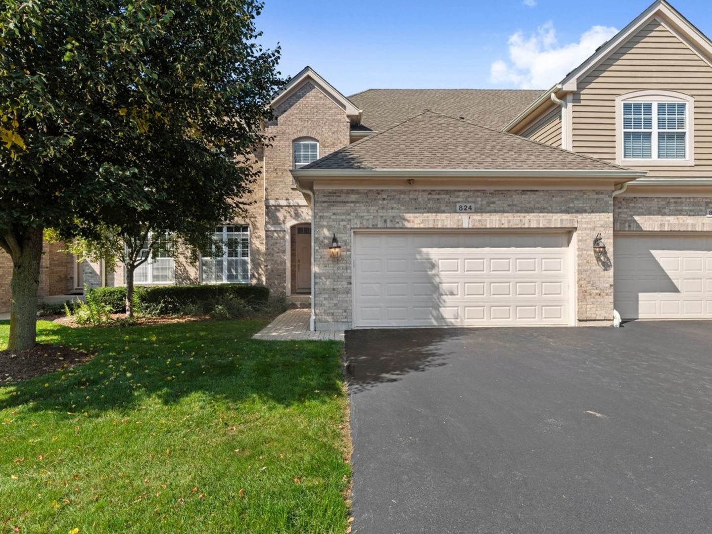 Gorgeous Inverness townhome welcomes you! Discover this beautifully maintained home in the desirable Weathersfield subdivision, perfectly located near Barrington shopping, restaurants, the Metra train, and major expressways. Offering style, space, and functionality, this home is in absolute pristine, move-in condition. Newer appliances replaced in 2023 and 2024, floors refinished in September 2025 and interior freshly painted in today's popular color palette in August 2025. Roof replaced summer of 2024, central AC and garage door/opener in summer of 2023. As you enter, you'll be met with gleaming hardwood floors and fine finishes throughout. On the main floor, you'll find a versatile room at that would be ideal as a private den or office. Expansive living room/family room is large enough to create two different areas as depicted in photos and floor plans. Picture yourself warming by the fireplace that ignites simply with a wall switch, offering immediate comfort and warmth. Sliding doors flood the room with natural light.  They open to the brick paver patio that overlooks lovely outdoor space. The bright, beautifully designed chef's kitchen is designed for both everyday living and entertaining. Features include an island, breakfast room eating area, double ovens, cooktop with built-in overhead microwave hood, garbage disposal, high end refrigerator, and an abundance of high quality cabinets offering ample storage space. The kitchen open layout flows seamlessly into a dining area next to the warm and cozy double-sided fireplace, offering plenty of space for gatherings in the heart of the home. A powder room and spacious laundry room with cabinetry and a utility sink complete the main floor.  Upstairs you'll find stunning luxury vinyl flooring in  the expansive loft, primary suite and 2nd ensuite bedroom.  The loft would make a perfect sitting room or home office. The primary suite has a large luxurious bathroom with tub, separate shower and double sink vanity. Notice the huge walk-in closet! The 2nd bedroom privately located on the opposite side of the loft, is generously sized with a full bath and walk-in closet. The large unfinished basement is a blank canvas -- offering endless possibilities for customization based on your specifications.  Spacious 2-car attached garage. Bring your precious pets with you to this lovely community with the HOA taking care of snow removal, lawn care, and exterior maintenance. This exquisite home combines comfort and elegance in a prime Inverness location-an opportunity not to be missed!