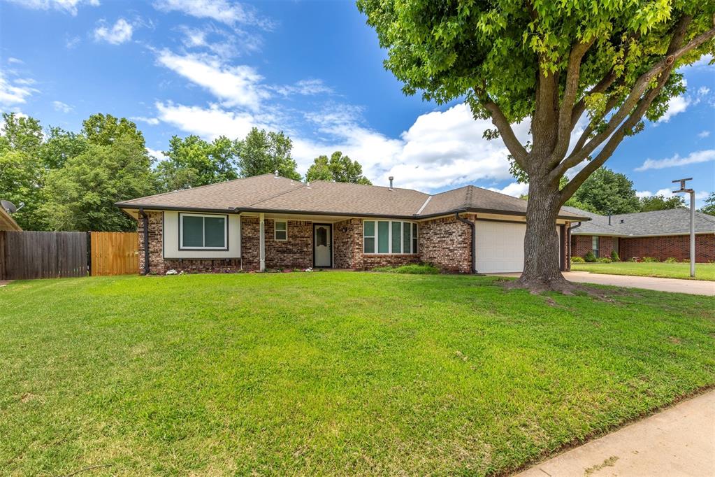4 BED + LARGE STUDY--BEAUTIFUL YARD WITH BIG COVERED PATIO--REMODELED BATHS--F-5 STORM SAFE ROOM--REPLACEMENT WINDOWS IN EVERY ROOM   Relax in peace and enjoy the beautiful view and treed privacy on your large covered patio at this awesome home with many updates, updated paint colors, a wood burning fireplace and beautiful new flooring in the kitchen and dining room areas.   Check out the remodeled bathroom, too!    Best of all--check out this floor plan with 4 true bedrooms + a study, too.   You'll find it hard to find this much space and this room count at this price!    Updated mechanical systems & appliances, too, including HEAT AND AIR COMPONENTS AND HOT WATER HEATER REPLACED WITHIN LAST 5 YEARS, updated electrical panel & the new VINYL, LOW-E REPLACEMENTS WINDOWS AT A COST OF $8,000.   A LARGE family room will be the gathering place for the holidays, complete with the cozy fireplace and lots of built-in cabinetry.   HURRY before this home is a "goner!"