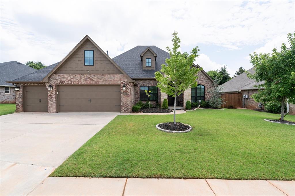 You found your dream home!!!  Located on a beautiful green belt lot- in the highly sought after community of Rush Brook, this is the home you have been dreaming of.  Step inside the foyer and take in the tall ceilings, natural light, gorgeous light fixture, and wood-like tile- all of which run throughout the home.  To the right is the office with double (glass) barn doors and vaulted ceiling. Ahead is the great room with a majestic stone fireplace, and floor to ceiling windows with views of the greenbelt out back.  The great room is open to the amazing kitchen which features a vaulted ceiling with beams, large island, apron sink, pantry, stainless steel appliances, custom cabinetry, quartz counter tops, and a large dining area.   The owners retreat offers a sitting area and spa like bathroom with a beautiful walk-in shower, separate vanities and soaking tub.  The large walk-in closet has a private entrance to the laundry room.  The other two bedrooms share the second bath.  A drop zone with bench is conveniently located next to the garage entrance.  A large, covered patio out back has a remote-control screen for privacy, hot tub, and a gorgeous view of the greenbelt, a great place to entertain.  This is the spot – sit back -relax- take it in- you are home.