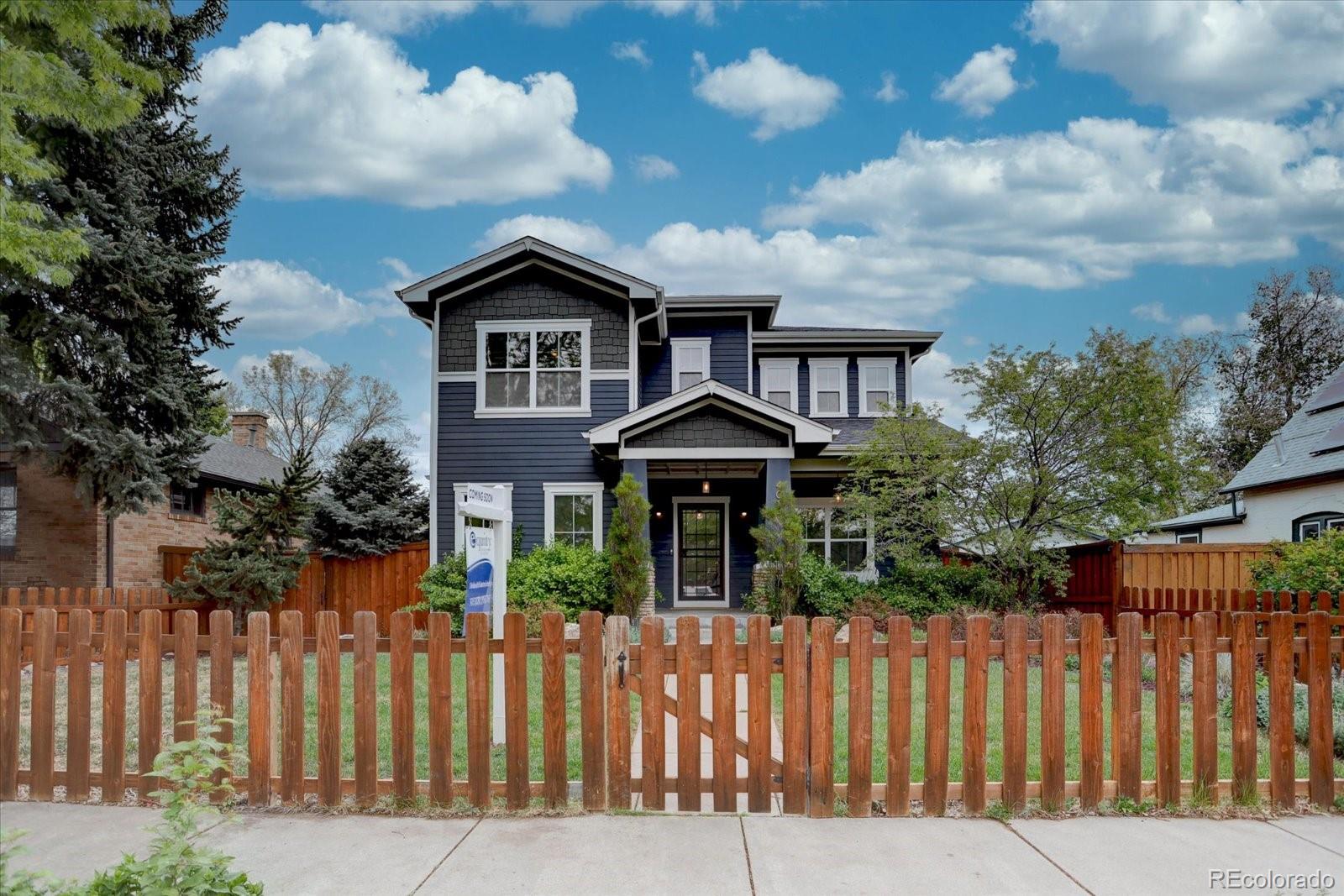 Located in one of Denver’s most sought-after neighborhoods—recognized by 5280 Magazine—this beautifully crafted 2008 custom home blends timeless architecture with modern comfort. Built by the original owner-builder, quality and thoughtful design are evident throughout.Set on a spacious lot, the open-concept main level is ideal for both everyday living and entertaining, featuring a light-filled family room with fireplace and custom built-ins, seamlessly connected to the dining area and chef’s kitchen. The kitchen offers a 48” Viking double-oven range, updated granite countertops and backsplash, a generous pantry, and a charming built-in dining nook.A main-floor bedroom or office with adjacent ¾ bath provides flexibility for guests or work-from-home needs. Upstairs, the spacious primary suite is a private retreat with a jetted soaking tub, separate shower, dual vanities, and a sunny walk-in closet. Two additional bedrooms, a full bath, and convenient upstairs laundry complete the level.The finished basement features 9' tall ceilings, abundant natural light, a large rec room, an additional bedroom, and a ¾ bath. High-end finishes throughout include solid hickory floors, solid wood doors, Hunter Douglas shutters, and privacy window tinting.Step outside to a beautifully landscaped backyard designed for entertaining, featuring a covered patio, built-in firepit, and manicured outdoor living space—perfect for year-round Colorado evenings. Professionally landscaped with exterior lighting. Oversized, attached, & heated 3-car garage with EV charging, utility sink, and ample storage.Enjoy walkable access to Sunnyside favorites including The Cherry Bean Coffee Company and Radiator for coffee, Odie B's and Sunny’s for breakfast, Locavore, Boom Bots, The Wolf's Tailor, and the vibrant shops along 44th Ave.This home is one you will love the moment you walk in.  Make it your next home.