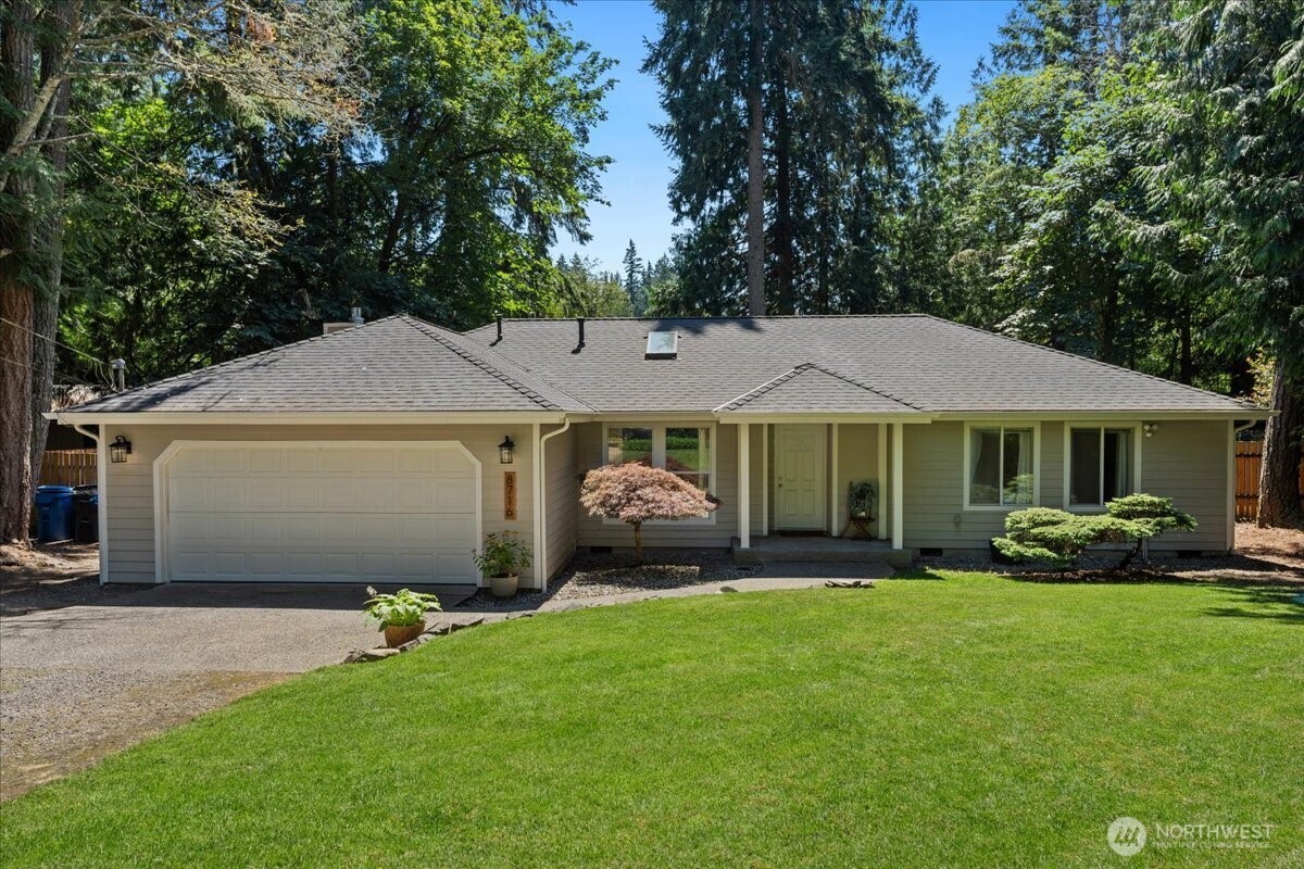 Welcome to this beautifully remodeled 3-bedroom, 2 bath rambler, offering 1478 sq feet of thoughtfully updated living space on an oversized 16,553 sq ft lot in the highly desirable Lake Sylvia community.  The kitchen features new added cabinetry with brushed gold hardware, new quartz countertops, stainless steel appliances and luxury vinyl plank flooring that flows throughout the home. The seller removed a pony wall added a beautiful barn door and created a space that can be used for a den, playroom  or home office.  It also has a convenient Murphy bed to accommodate overnight guests.     The primary suite has a beautiful 5 pc bath.  Guest full bath has been completely renovated with a new vanity, tub/shower enclosure, faucet, lighting and toilet.   Major improvements include  new 30 yr composition roof and gutters, furnace, and added A/C providing comfort and peace of mind for years to come.   The attached 2 car garage, generous RV parking and fully fenced backyard offer exceptional functionality and space for entertaining, gardening, pets or to just simply relax in your private backyard.     Located in the sought- after Lake Sylvia community, residents enjoy access to a private gated park featuring a boat launch and dock, stocked fishing lake, playground, tennis court, clubhouse and picnic area - creating a wonderful year-round lifestyle minutes form Gig Harbor's shopping, restaurants, waterfront and Highway 16.   This exceptional turnkey rambler truly has it all!