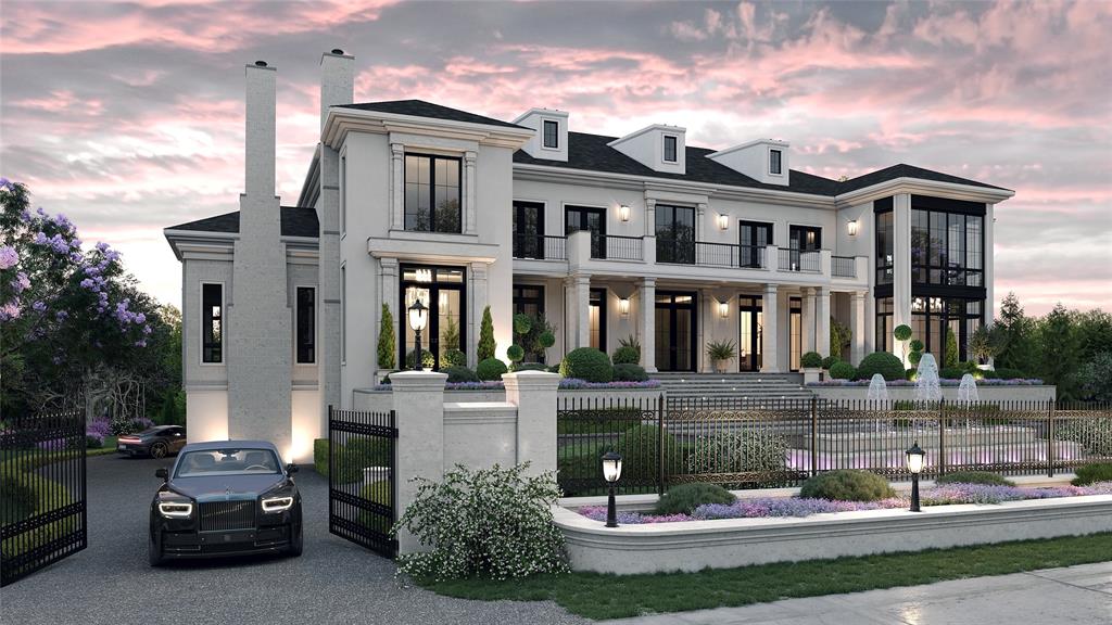 Tucked away on 2.2 private acres along Bachman Creek, 10010 Strait Lane is a California Transitional estate of 16,600+ sf blending craftsmanship, elegance, & luxury. Interiors ft soaring ceilings, clean lines, & floor-to-ceiling Kolbe windows. Designed for comfort & entertaining, chef’s kitchen boasts 2 La Cornue dual-fuel ranges (10-burners total), Subzero, Wolf, & Miele appliances, & Thomas O’Brien chandeliers. Catering kitchen includes elevator access to support events with ease. Sunroom & Formal Living space soar w 24’ ceilings, glass walls, & Vida chandelier. Owner’s wing ft vaulted ceilings, fireplace, indoor outdoor sitting areas, Julie Neill chandelier, spa bath w Bain Ultra tub, dual water closets, beverage bar, towel warmer, Romani Travertine (Italy), Nobu Ribbon tile (Spain), Kalta Fiore marble, Kelly Wearstler, Arteriors lighting. 2 walk-in closets “Hers” w island, hidden shoe,handbag,jewelry closets; “His” w safe & luggage storage. Other amenities include elevator, wellness retreat for massage & fitness, opt 1,600-bottle glass wine room &or lower-level wine vault, golf sim rm, craft & music rm, 3-tier theater, & study w fireplace. Entry ft 25’ ceilings, 23-light John Richard chandelier & oak herringbone floors. 3 utility rms (1 per floor), mudroom w dog shower. Outside ft screened loggia w fp & heaters, outdoor kitchen w pass-through window to main kitchen, negative-edge pool, spa, sun deck, & opt fire pit create a resort retreat. 4,181 sf air conditioned 10-car garage that doubles as an event venue. 8 terraces include cigar balcony, primary terraces, upstairs suites, front colonnade, & back loggia. Landscape lighting, optional tennis or sport court. Surrounded by mature trees & creek, offering privacy in prestigious Preston Hollow neighborhood. Built w concrete walls & steel framing, ensuring bunker-like strength, this home will be ready by end of year, 2025. 10010 Strait Lane offers a once-in-a-lifetime opportunity on Dallas’s most iconic street.