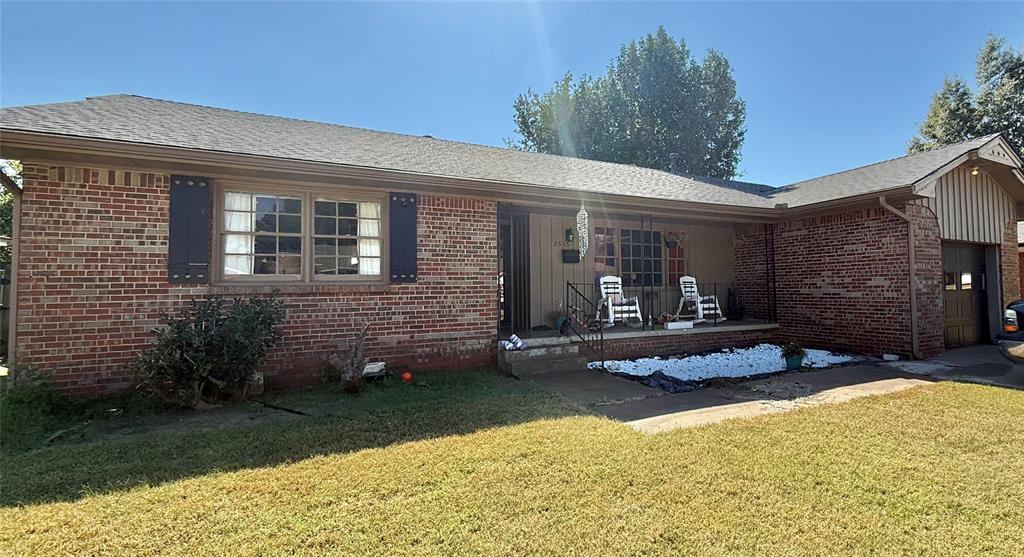Big Yard, Big Porch, Big Potential!  Nestled at 2616 Abbey Rd, Oklahoma City, OK 73120, this single-family residence in Oklahoma County presents a unique opportunity to craft your ideal living space. Built in 1956, this property holds the promise of comfortable living. With three bedrooms, this home offers personalized spaces for rest and rejuvenation. Envision each room tailored to your individual style, a sanctuary reflecting your unique taste and creating an atmosphere of tranquil privacy with a very large backyard. This classic home has the vintage stuff buyers love- original tile work in the two bathrooms, original hardwood floors throughout the home. Large primary offers the convenience of an ensuite and secondary bedrooms are spacious. Convenient single car garage with home access. The roof is under five years old. A large welcoming front porch and a large concrete pad in the backyard is perfect for a future pergola and fall evenings around a fire-pit. This house is a perfect canvas for creating the home you have always envisioned. It does need work as is priced with that in mind. Please bring your dreams, ideas, your favorite contractor and your offer.  Buyer and buyers agent to  verify all information.