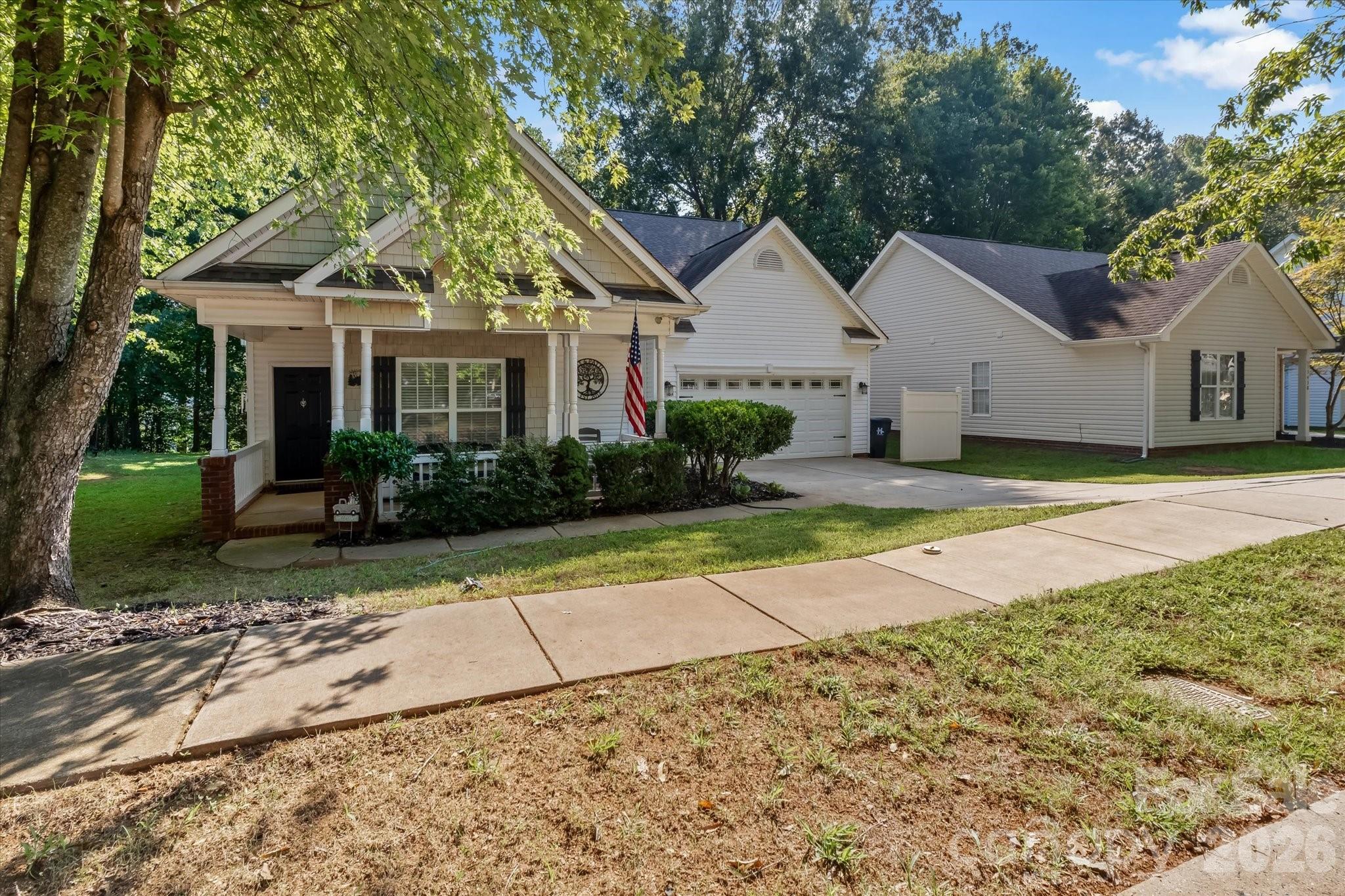 Charming Huntersville Ranch with Flexible Living Space & Outdoor RetreatWelcome to this beautifully maintained Huntersville home offering comfortable ranch-style living with plenty of flexibility! Located in the established Glenwyck community, this 4-bedroom, 3-bath home features approximately 1,960 square feet with three bedrooms, including the primary suite, conveniently located on the main level.Step inside to an inviting main living area highlighted by a vaulted great room ceiling, gas-log fireplace, and easy-care solid-surface flooring. The dining room features classic wainscoting, while the well-appointed kitchen offers solid-surface countertops, a center island, pantry, gas range, and casual eat-in area, perfect for everyday meals or entertaining.The spacious primary suite provides a peaceful retreat with a tray ceiling, ceiling fan, walk-in closet, and ensuite bath featuring dual vanities, a separate shower, soaking tub, and private water closet.Upstairs, discover a generously sized fourth bedroom with its own full bath, large walk-in closet, and convenient walk-in attic storage, an ideal setup for guests, a home office, bonus space, or private living quarters.Enjoy your morning coffee from the welcoming front porch or unwind outdoors on the large partially covered back deck. The private backyard features a fenced lawn, mature surroundings, and a built-in firepit, creating a wonderful space for relaxing or gathering with friends and family. A storage shed adds even more convenience.Situated in a mature, sidewalk-lined neighborhood, this home combines peaceful residential living with an excellent location. Enjoy being closeby to Blythe Landing Park on Lake Norman, I-77, shopping, restaurants, and everyday conveniences.