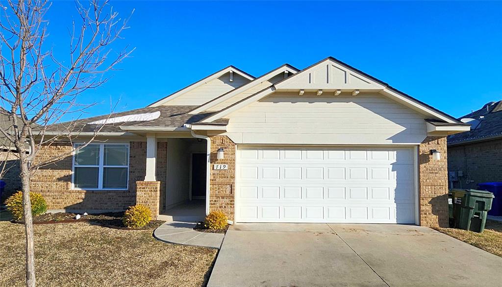 Located in Norman, this well-maintained home offers a bright, modern feel with a thoughtfully designed layout. The kitchen serves as the heart of the home, featuring a large central workspace that opens naturally to the main living area. You’ll find stone countertops, light-colored cabinetry, an undermount sink, contemporary metal-finish appliances, and abundant storage. Plank-style flooring runs through the shared spaces, while the bedrooms are finished with soft carpeting. The floor plan includes three nicely sized rooms, with one well-suited for a home office or flex space. The primary suite includes a private bathroom and generous walk-in closet. Additional conveniences include a drop zone near the entry, a dedicated laundry room, and an attached two-car garage. Outside, enjoy a fully fenced yard and a covered outdoor sitting area. The neighborhood features parks, play areas, water features, sidewalks, and an easy-to-navigate layout. Schedule your showing today!