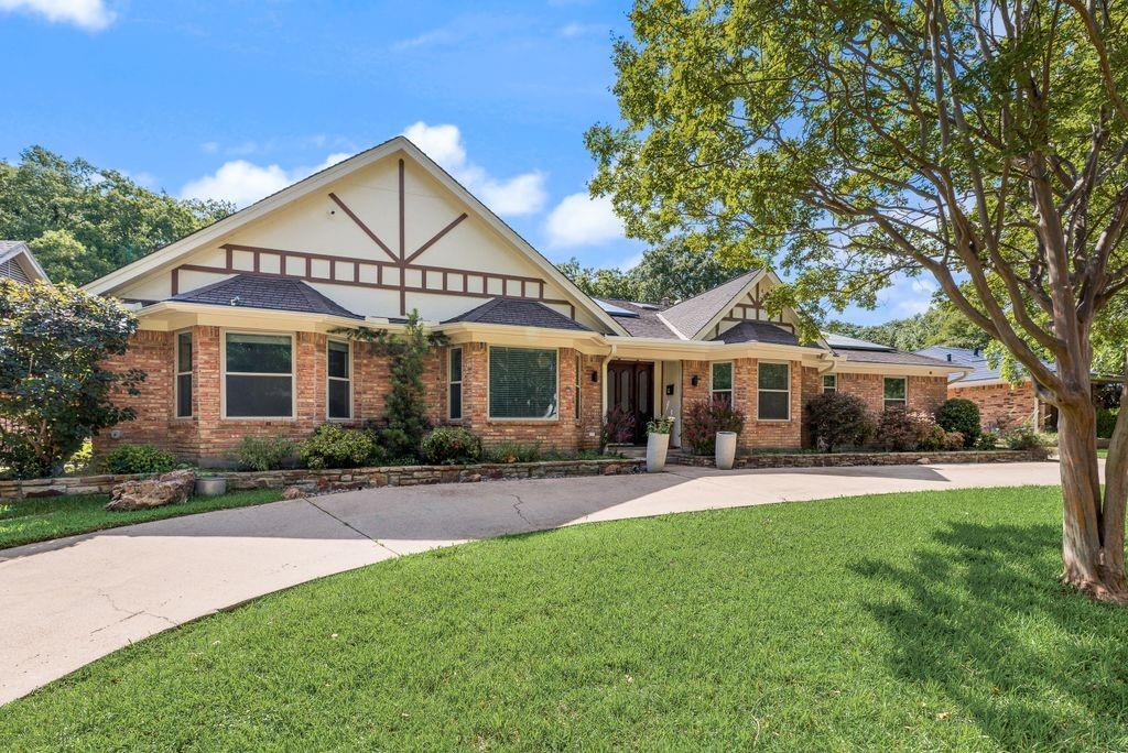 Welcome to your new home within the beautiful Interlochen Subdivision! This stunning custom home offers the perfect blend of luxury, comfort, and entertainment. The spacious property features 4 bedrooms, 3 full bathrooms, a dedicated office, and a beautiful solar room filled with natural light. From the moment you arrive, you’ll be impressed by the circular drive-through entrance and gated access leading to the garage, creating both convenience and curb appeal. The property comes with Tesla Powerwalls for the Solar Panels and EV outlet as well! Inside, the home showcases gorgeous wood beam ceilings, expansive living spaces, and a beautifully designed kitchen complete with custom cabinetry, upscale finishes, and an ideal layout for entertaining. The open-concept design flows seamlessly into the living and dining areas, creating a warm and inviting atmosphere.The primary bedroom is enormous with a beautiful ensuite bathroom that has 2 separate vanities, 2 sinks, and a beautiful stand alone tub for all the soaking you want. The secondary bedrooms are beautiful in space for your needs. The 2 other bathrooms comes with it's own charm and all updated. Step outside into your own private backyard retreat featuring a sparkling swimming pool, outdoor kitchen, and putting green, big yard,  perfect for relaxing or entertaining guests year-round. This property truly offers resort-style living with unique features and exceptional indoor-outdoor functionality.Landscaping, pool maintenance, and pest control are maintained by the landlord. A rare opportunity to own a one-of-a-kind home with character, space, and incredible amenities.