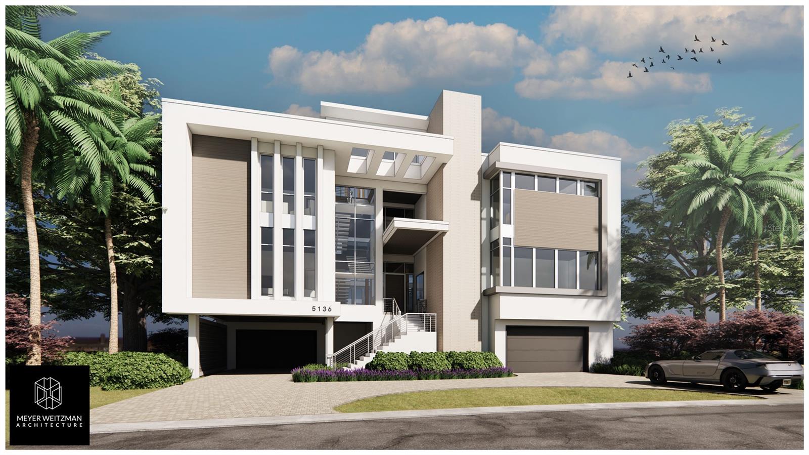 Pre-Construction. To be built. An extraordinary opportunity to own a rarely available waterfront estate on Brightwaters Boulevard in the exclusive Snell Isle community of St. Petersburg. This custom-designed modern residence by Steven Anthony Luxury Homes offers over 7,100 square feet of elevated luxury living, perfectly positioned to capture breathtaking sunsets, serene harbor views, and protected deep waters. Thoughtfully crafted for the discerning buyer, the home features 6 spacious bedrooms, 6 full and 2 half baths, a media room, study, and a rooftop terrace with panoramic views. Designed with all-block construction and impact-insulated windows, this home is designed for durability and elegance. The expansive layout includes a dramatic foyer, soaring floor-to-ceiling windows, and dazzling water views. The dramatic entry foyer leads to a light-filled open floor plan with floor-to-ceiling glass and a striking 60” linear gas fireplace. The chef’s kitchen is a showpiece with top-of-the-line Sub-Zero and Wolf appliances, gas range, quartz countertops and backsplash, dual oversized islands, and a generous butler’s pantry and mudroom. Ideal for entertaining, the expansive great room and dining area open to a waterfront terrace. The main level also includes a junior primary suite with a private terrace and a spa-like bath. Upstairs, the grand primary suite is a private retreat with waterfront views, terrace access, a sitting area, morning bar, an oversized walk-in closet, and a luxurious spa-inspired bath. Four additional ensuite bedrooms, a full laundry room, and an expansive terrace complete the upper level. Step outside to your backyard oasis featuring a saltwater pool and heated spa, covered outdoor lounge and dining areas, outdoor kitchen, lush landscaping, and a brand-new seawall. Multiple terraces overlook approximately100 feet of water frontage on a 0.43-acre lot with direct access to Tampa Bay and the Gulf of Mexico with no bridge restrictions. Additional highlights include an elevator, smart home pre-wiring, Level 5 drywall finish, tankless water heaters and a 5++-car garage. All just minutes from vibrant downtown St. Petersburg, the St. Pete Pier, Vinoy Golf Club, award-winning beaches, and Tampa International Airport. This is a rare chance to build your dream estate and experience the pinnacle of Florida coastal living. Land may be purchased separately; refer to MLS# T3550376 for listing details.