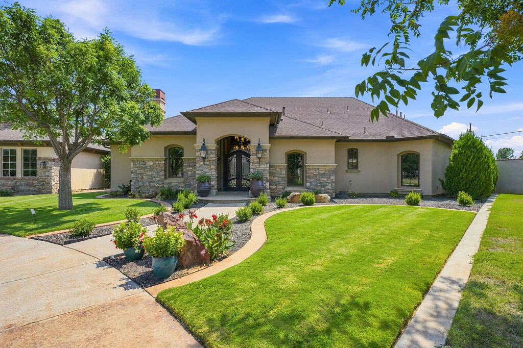NESTLED IN MOCKINGBIRD HEIGHTS THIS TUSCAN INSPIRED HOME IS ABSOLUTELY BREATHTAKING! SO MUCH DETAIL THROUGHOUT! OPEN LIVING AREA WITH SO MUCH NATURAL LIGHT! CATHEDRAL CEILING! STUNNING KITCHEN FEATURING RICH CUSTOM WOOD CABINETRY, A DRAMATIC STONE FIREPLACE-STYLE RANGE SURROUND, 6 BURNER GAS COOKTOP, AND A HUGE WALK-IN PANTRY! TWO DINING AREAS! OFFICE/STUDY WITH FULL BATH - OPTIONAL FOURTH BEDROOM! SEQUESTERED PRIMARY SUITE WITH JETTED TUB, SEPARATE VANITIES AND WALK-IN CLOSETS! RESORT STYLE BACKYARD WITH SPARKLING POOL, SPA, AND COVERED PATIO/ENTERTAINING SPACE! THREE CAR GARAGE!