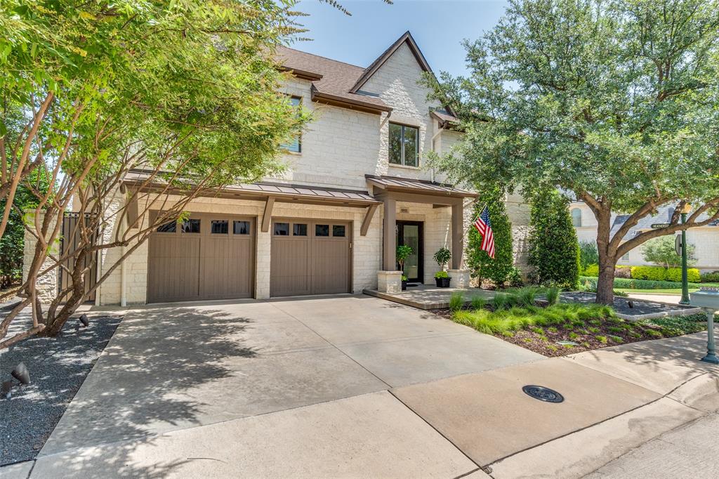 Exceptional transitional by Ogden Custom Homes set on a corner lot in the highly sought-after, guarded, and gated community of Lake Forest. Open floor plan with an abundance of natural light, high ceilings and sliding glass doors from multiple access points to the outdoor living area and pool. Quality craftsmanship, impeccable design and attention to detail are evident throughout the property. Gourmet kitchen complete with Wolf and Subzero appliances is open to the great room with a wall of built-ins and stacked stone fireplace. First-floor primary luxurious suite includes fireplace, spa bathroom, and an expansive custom closet. Two main level offices with built ins provide great flex space. Elevator access to 2 ensuite bedrooms and game-media room upstairs. Upgraded designer features throughout this gorgeous home. Private backyard with ozone pool and spa, built-in grill, and fire-pit. Energy Star certified with tankless water heaters, air filtration system, and spray foam insulation. Life at Lake Forest features 68 acres of green space with lakes, winding creeks, walking trails, pool, tennis and pickle ball courts, and two dog parks. Incredible location for restaurants, shopping and travel around DFW.