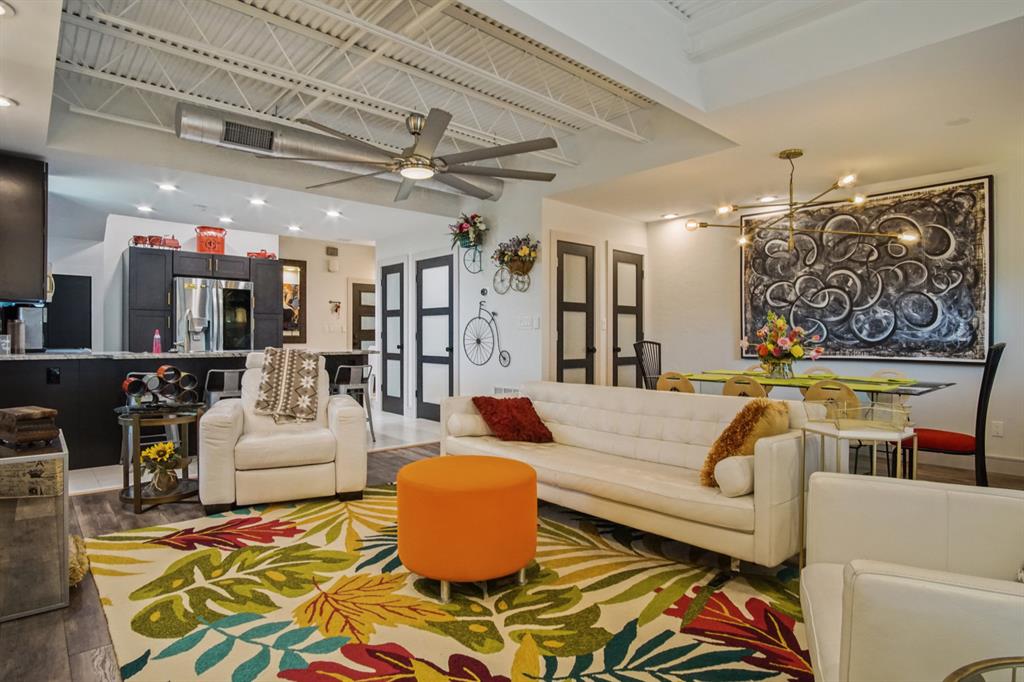 This luxurious, gated condo is the perfect place to call home in the heart of Midtown OKC!Located in a vibrant and modern neighborhood, this newly renovated condo offers all the comforts of home with spectacular skyline views, close to bars and restaurants. The open-concept living space is enhanced with tall ceilings, large windows, and natural light. The master bedroom has an en-suite bathroom with a huge tub!The condo also features a two patio deck sections. Near the city's best restaurants, shopping, & entertainment!The condo is currently an Airbnb and can be sold furnished!