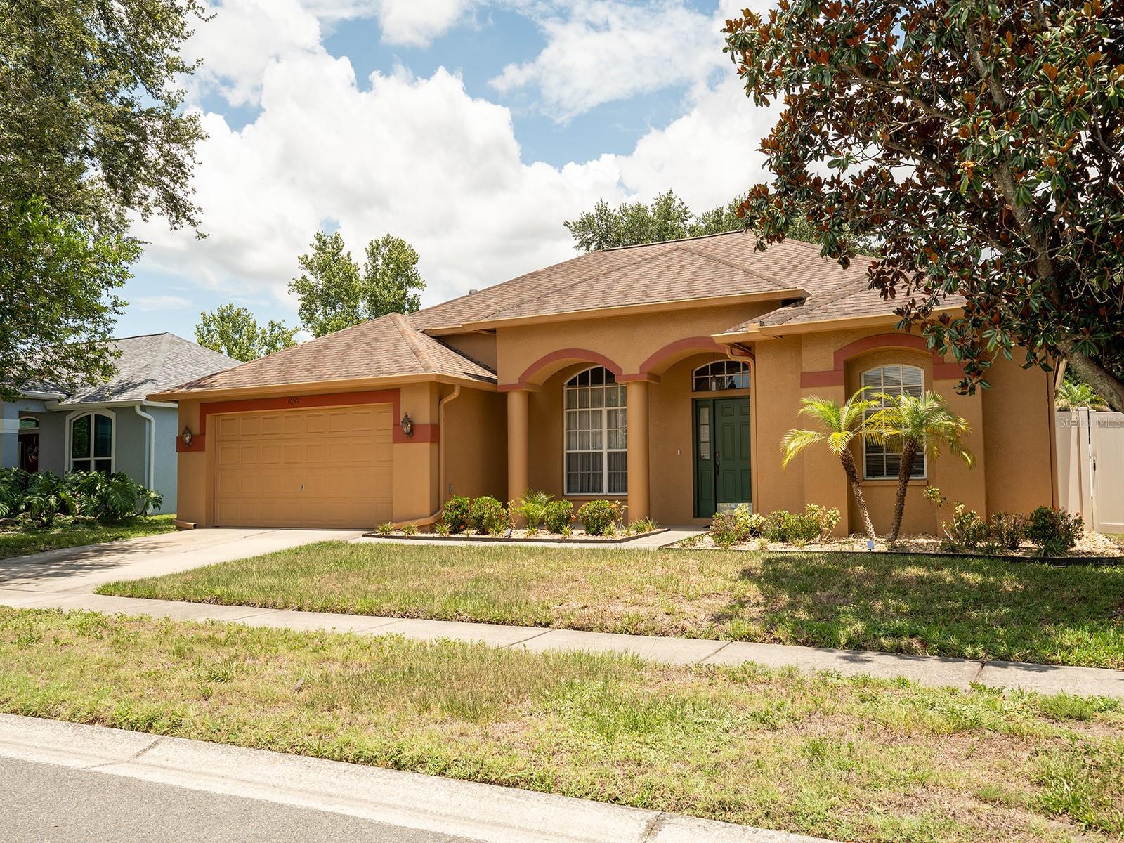 Under contract-accepting backup offers. Don’t miss the opportunity to own this BEAUTIFUL PARTIALLY FURNISHED POOL home in the sought-after community of Ashley Oaks!  Designed for comfort, privacy, and easy everyday living, this home welcomes you with an open formal dining and living room combination that creates a bright, inviting first impression.  Enjoy outdoor living in the screened pool area, complete with a spacious lanai that is ideal for entertaining, relaxing, or spending time with family and friends. The spaciously fenced backyard adds privacy and function, making the outdoor space even more enjoyable.  The primary suite is located on the opposite side of the home for added privacy and features a spacious bathroom with dual sinks, a garden tub, a walk-in shower, a large walk-in closet, and a private water closet.  The kitchen offers a center island, a counter, gas stove, generous cabinet storage, a breakfast area, and an adjoining family room, creating a comfortable layout for both daily living and entertaining. Gas appliances, including the water heater, dryer, and stove, offers added efficiency.  4-ton Unit A/C installed in 2024 and recently serviced; new Washer and Dryer installed in March 2026; Pool pump and filter system replaced in 2023.  With lower HOA and NO CDD, this home is conveniently located just minutes from shopping, dining, hospitals, schools, major roadways, beaches, and everyday amenities, this Ashley Oaks residence offers the perfect blend of comfort, convenience, and Florida lifestyle living.   Schedule your private tour today!