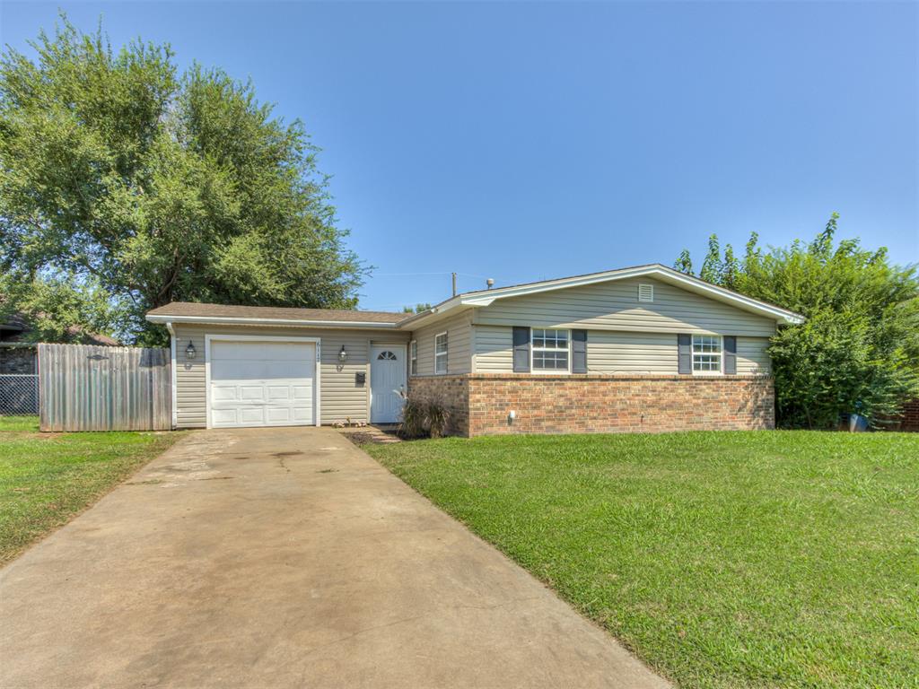Beautiful  and bright home with so much natural light and so many updates! The kitchen has been completely remodeled with new cabinets, gorgeous granite counters, SS appliances, garbage disposal, dishwasher and a farmhouse sink! Refrigerator is included! Fresh paint throughout. The bathroom has been updated as well with tiled shower and a great vanity. Large fenced backyard with a storage shed. Storm shelter!! Minutes from Tinker Air Force Base and downtown Oklahoma City.