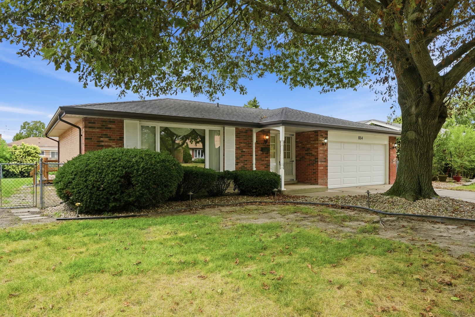 Welcome home to this well-maintained **1,642 sq. ft. all-brick ranch** offering 3 bedrooms, 1.5 baths, a full basement, and an attached 2-car garage. Warm wood floors add character throughout, while the updated kitchen features newer appliances and plenty of space for everyday living. The updated bath adds a fresh, modern touch. Step outside to enjoy the backyard deck and fully fenced yard-perfect for relaxing, entertaining, pets, or play. The basement provides additional space with plenty of possibilities for storage, hobbies, or future living space. Conveniently located near expressways, shopping, schools, and everyday amenities. A solid, comfortable home with thoughtful updates and room to make it your own.