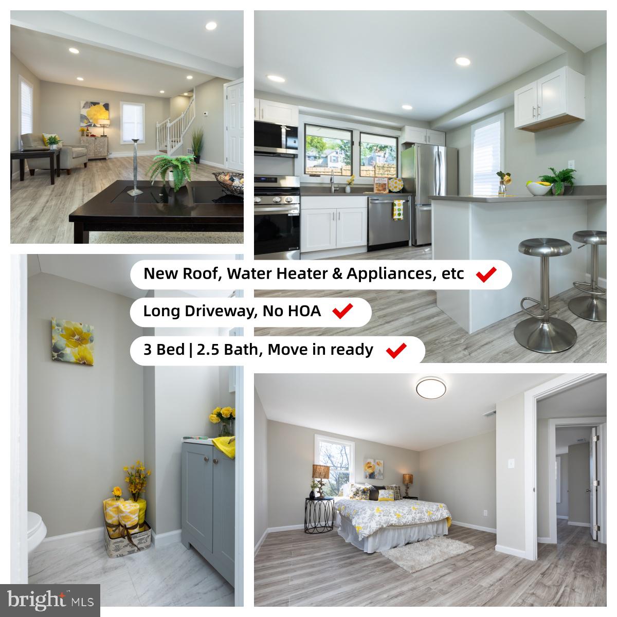 Welcome to this beautifully upgraded single-family home located at Halethorpe, Maryland, offering modern updates, bright living spaces, and excellent commuter convenience. This charming home has been extensively renovated with many recent upgrades, including a brand-new roof, new driveway, new water heater, new appliances, fresh paint, new flooring, and fully upgraded kitchen and bathrooms, providing peace of mind and move-in-ready comfort. As you step inside, you are welcomed by an open and bright main living space filled with natural light from multiple windows. The beautifully upgraded kitchen features modern cabinetry, brand-new stainless appliances, and elegant quartz countertops, creating a stylish and functional space for everyday cooking and entertaining. The dining area sits conveniently next to the kitchen, making daily meals and gatherings effortless. From the kitchen, a door provides easy access to the porch and backyard, offering the perfect setting for outdoor relaxation, gatherings, or weekend barbecues. A half bathroom is also conveniently located on this level. Upstairs, you will find the primary bedroom with a fully renovated en-suite bathroom, featuring a modern walk-in shower. Two additional bedrooms share a beautifully updated hallway bathroom, also finished with a sleek walk-in shower design. Laundry is conveniently located on the upper level, adding comfort and practicality to everyday living. The basement is accessible from the exterior porch and includes the utility area, providing additional storage space. Beyond the home itself, the location offers exceptional lifestyle convenience. Outdoor enthusiasts will appreciate the close proximity to Patapsco Valley State Park, known for its scenic hiking trails, biking paths, and outdoor recreation opportunities. The property is also conveniently located near major commuter routes including I-95 and I-695, making travel easy throughout the Baltimore-Washington region. It is just minutes from University of Maryland, Baltimore County. Residents enjoy easy access to nearby shopping, dining, and everyday conveniences in the surrounding Arbutus and Halethorpe communities. This beautifully upgraded home offers modern comfort, thoughtful renovations, and an excellent location—a wonderful opportunity you won’t want to miss.